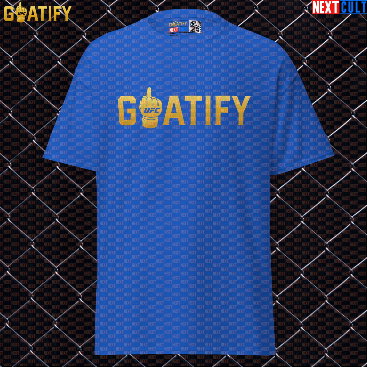 UFC GOAT T-Shirt Gold Middle Finger Fight Graphic for MMA Fans & Fighter Gifts | GOATIFY | T-shirts | ["Martial Arts", "MMA", "NCB", "UFC"]