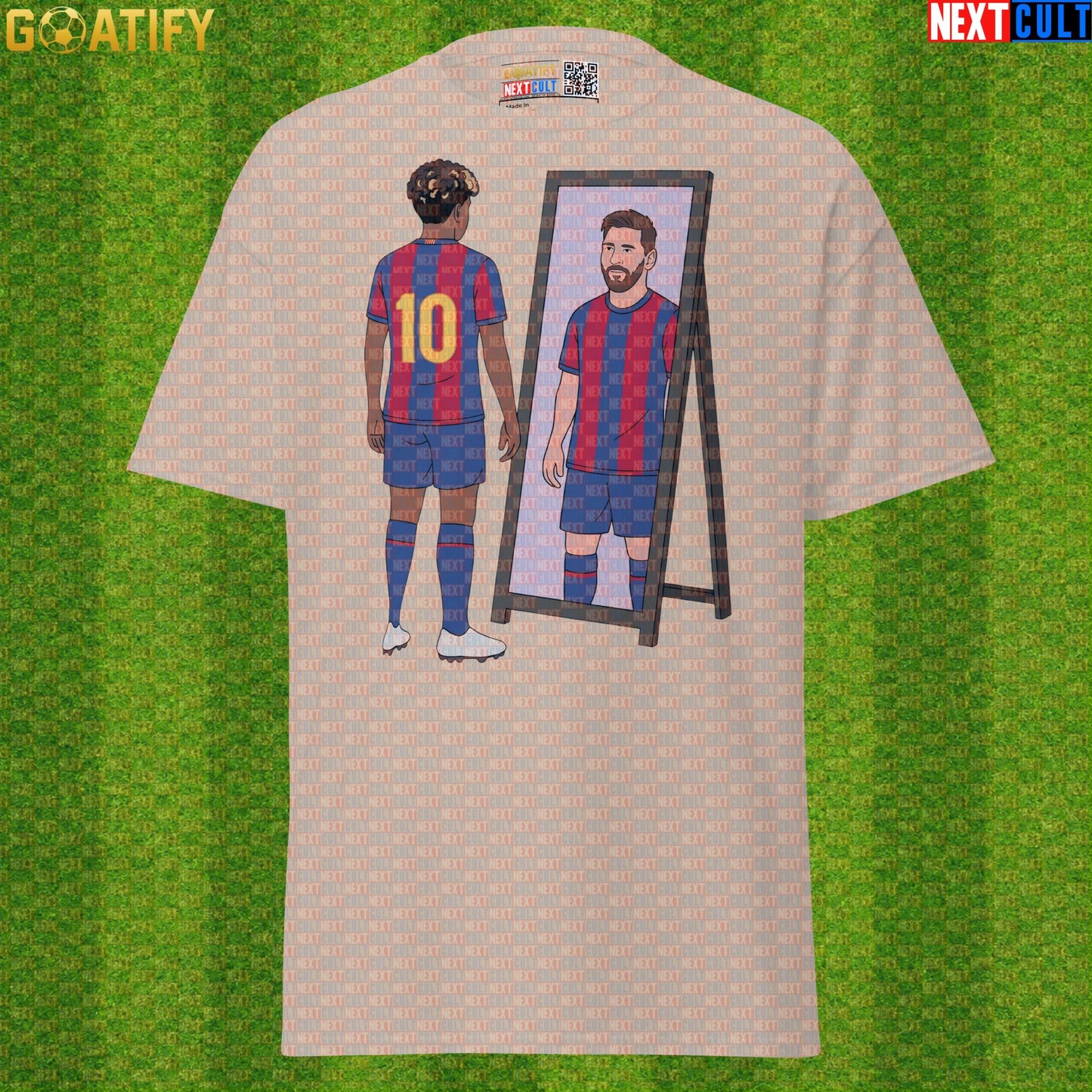 Lamine Yamal T-Shirt – Future Messi Mirror Meme Graphic Tee for Barcelona Football Fans Sand Next Cult Brand