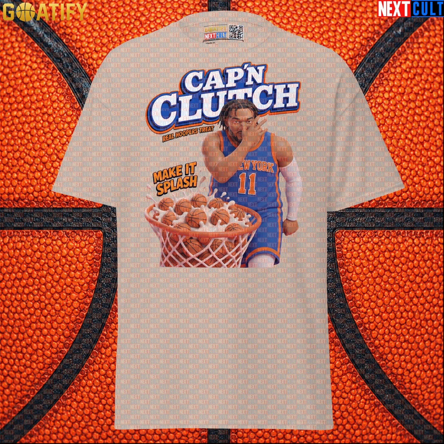 Jalen Brunson T-Shirt – Cap’n Clutch Cereal Parody Tee for Knicks Championship Fans |  | ["Basketball", "Jalen Brunson", "NBA", "New York Knicks"]