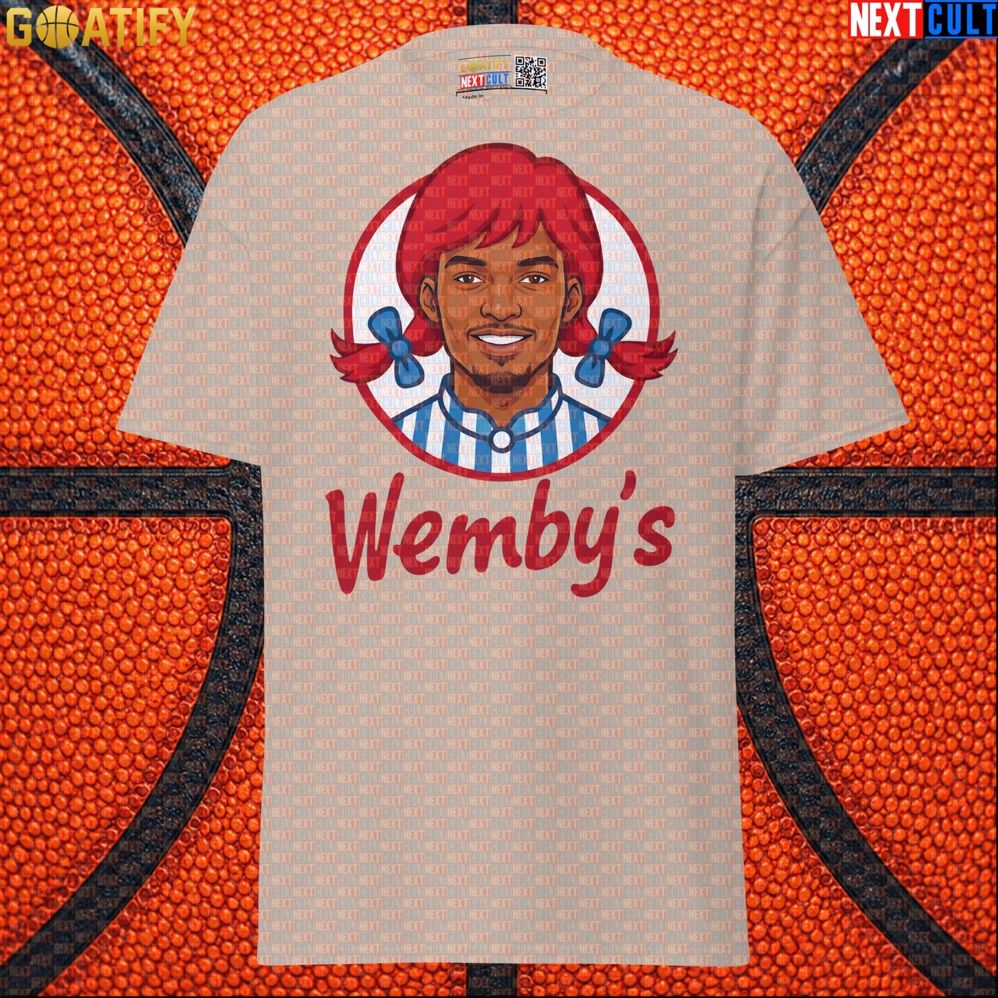 Basketball T-Shirt Wemby's Fast Food Parody for Victor Wembanyama Fans and NBA Gifts |  | ["Basketball", "France", "NBA", "San Antonio Spurs", "Victor Wembanyama", "Wemby"]