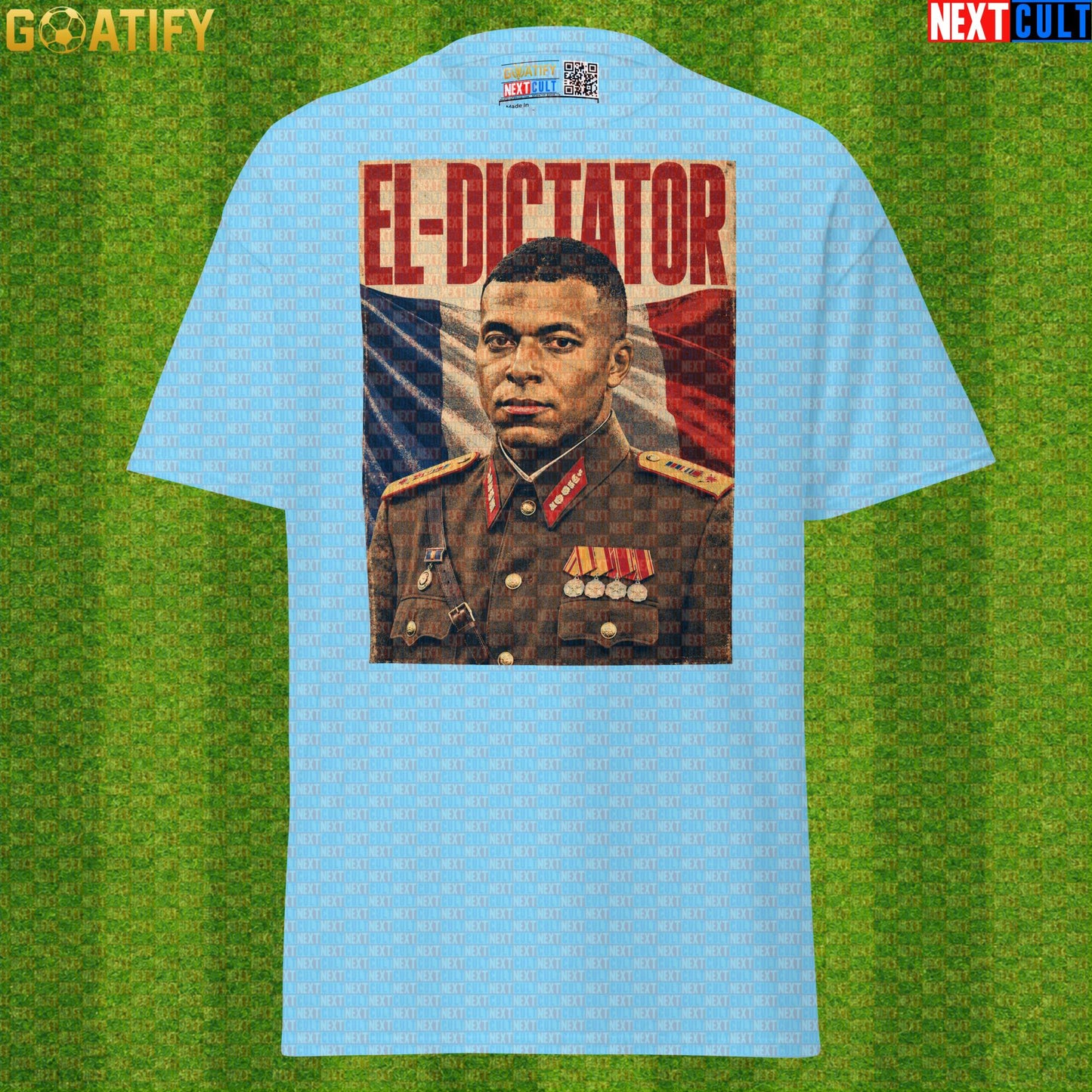 Kylian Mbappe T-Shirt – El Dictator Vintage Football Poster Graphic Tee for France Fans |  | ["Football", "France", "Kylian Mbappe", "PSG", "Real Madrid", "Soccer"]