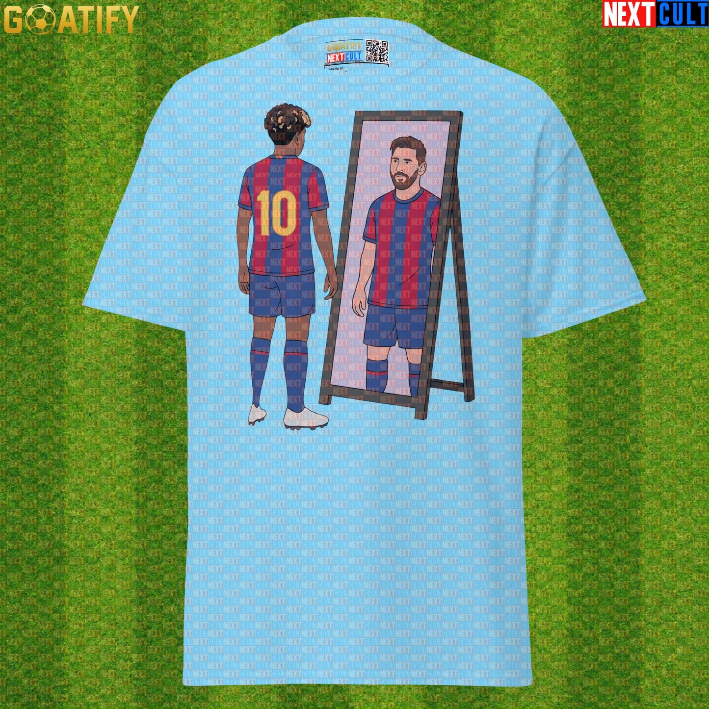 Lamine Yamal T-Shirt – Future Messi Mirror Meme Graphic Tee for Barcelona Football Fans Sky Next Cult Brand