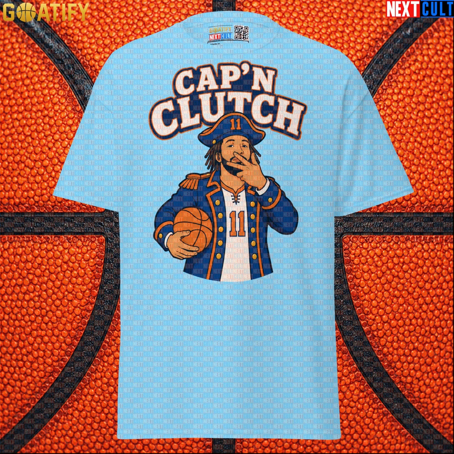 Jalen Brunson T-Shirt – Cap’n Clutch Graphic Tee for New York Knicks Championship Fans Sky Next Cult Brand