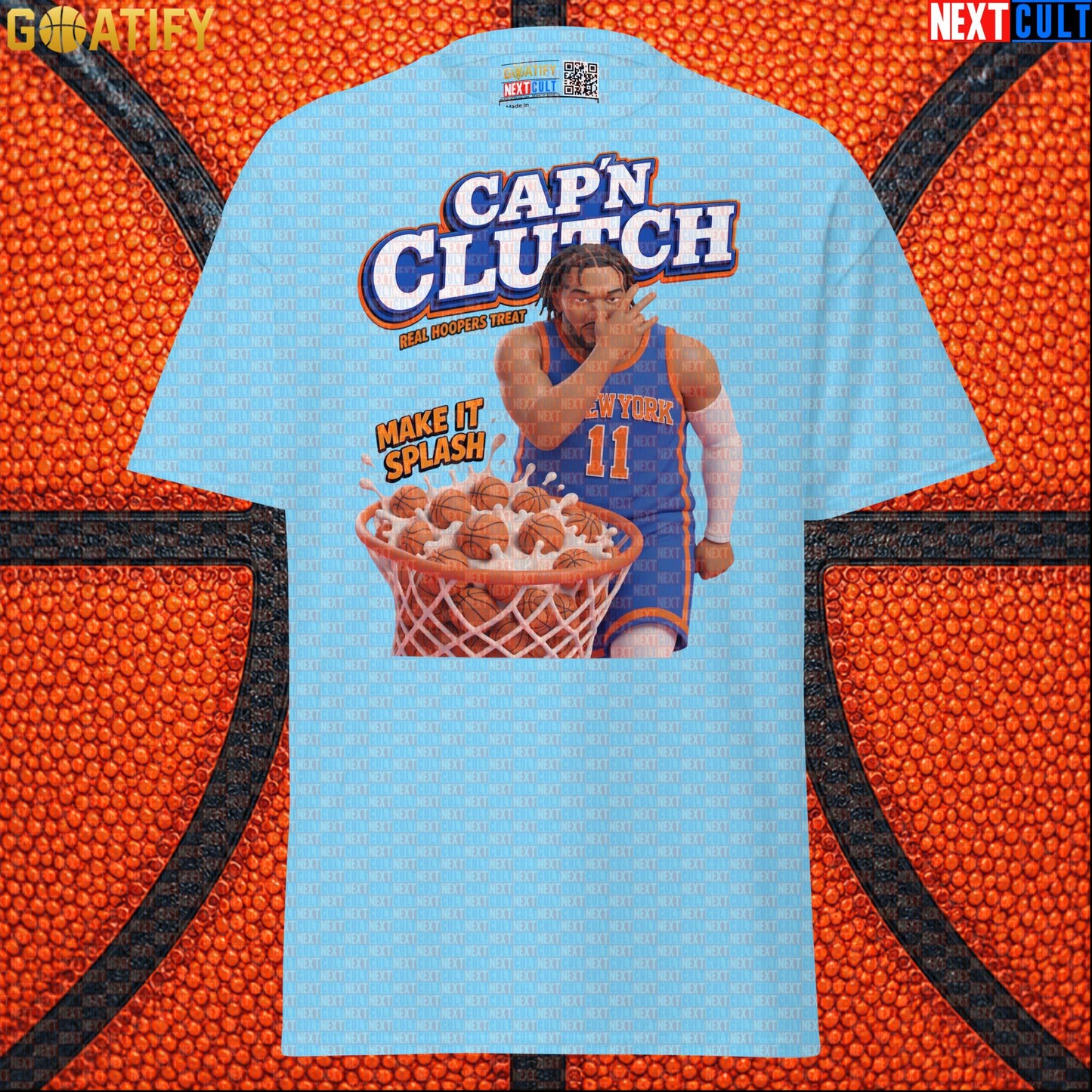 Jalen Brunson T-Shirt – Cap’n Clutch Cereal Parody Tee for Knicks Championship Fans |  | ["Basketball", "Jalen Brunson", "NBA", "New York Knicks"]