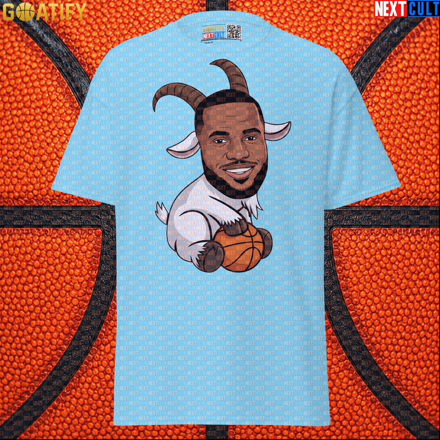 LeBron James T-Shirt – LeGOAT Cartoon Graphic Tee for NBA Fans and Basketball Gifts |  | ["Basketball", "Cleveland Cavaliers", "LeBron James", "Los Angeles Lakers", "Miami Heat", "NBA"]