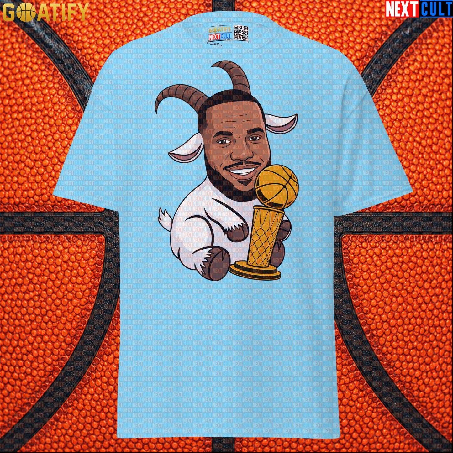 LeBron James T-Shirt – LeGOAT Champion Graphic Tee for NBA Fans and Basketball Gifts |  | ["Basketball", "Cleveland Cavaliers", "LeBron James", "Los Angeles Lakers", "Miami Heat", "NBA"]