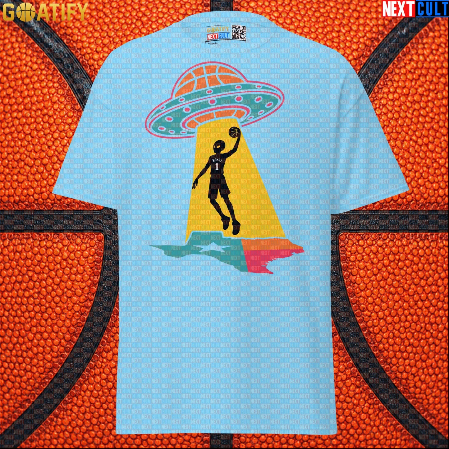 Basketball T-Shirt Alien Wemby UFO Abduction Graphic for Spurs Fans and Game Day Gifts |  | ["Basketball", "France", "NBA", "San Antonio Spurs", "Victor Wembanyama", "Wemby"]