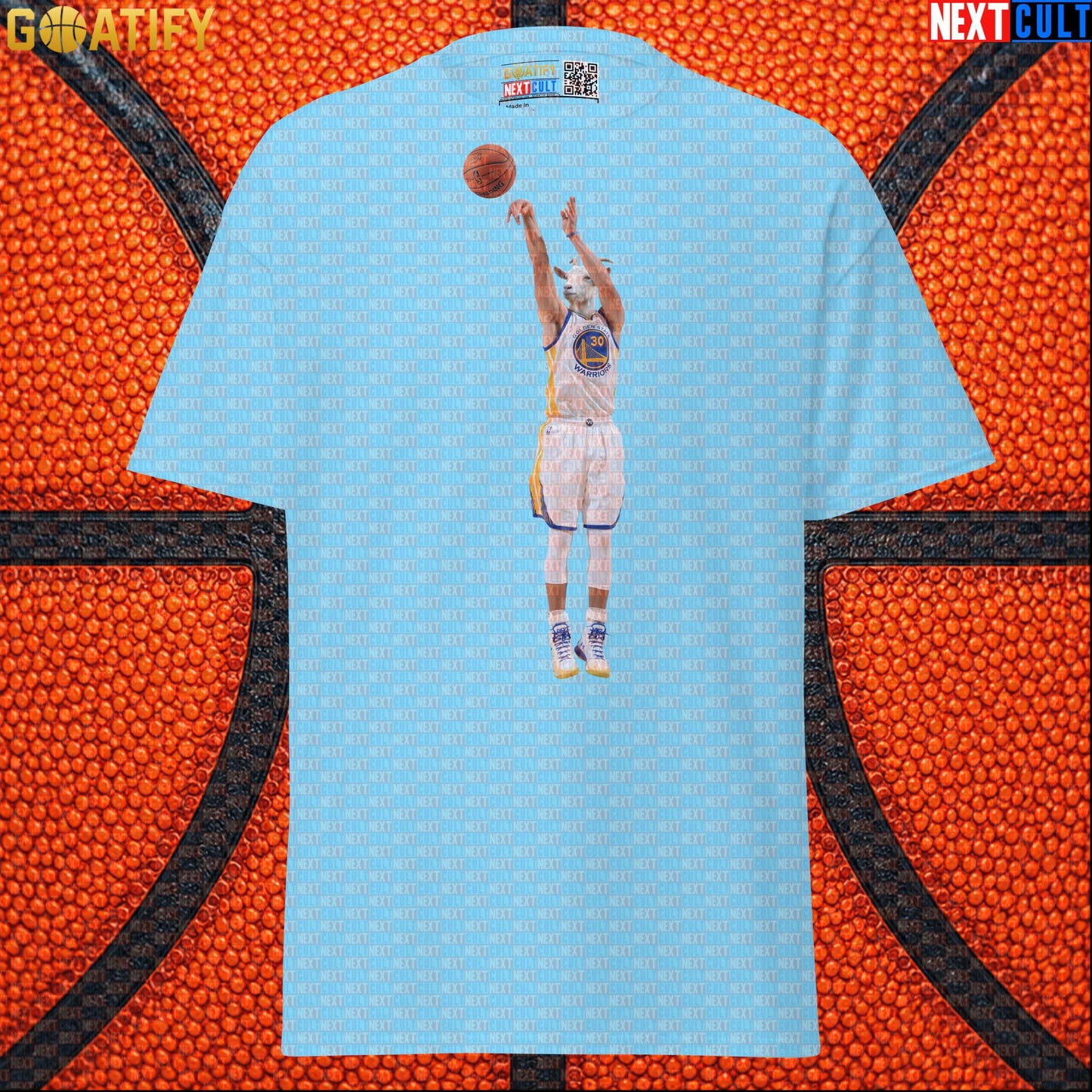 T-Shirt Stephen Curry GOAT 3 Pointer Graphic Tee for Warriors Fans NBA Basketball Gift Sky T-shirts Next Cult Brand