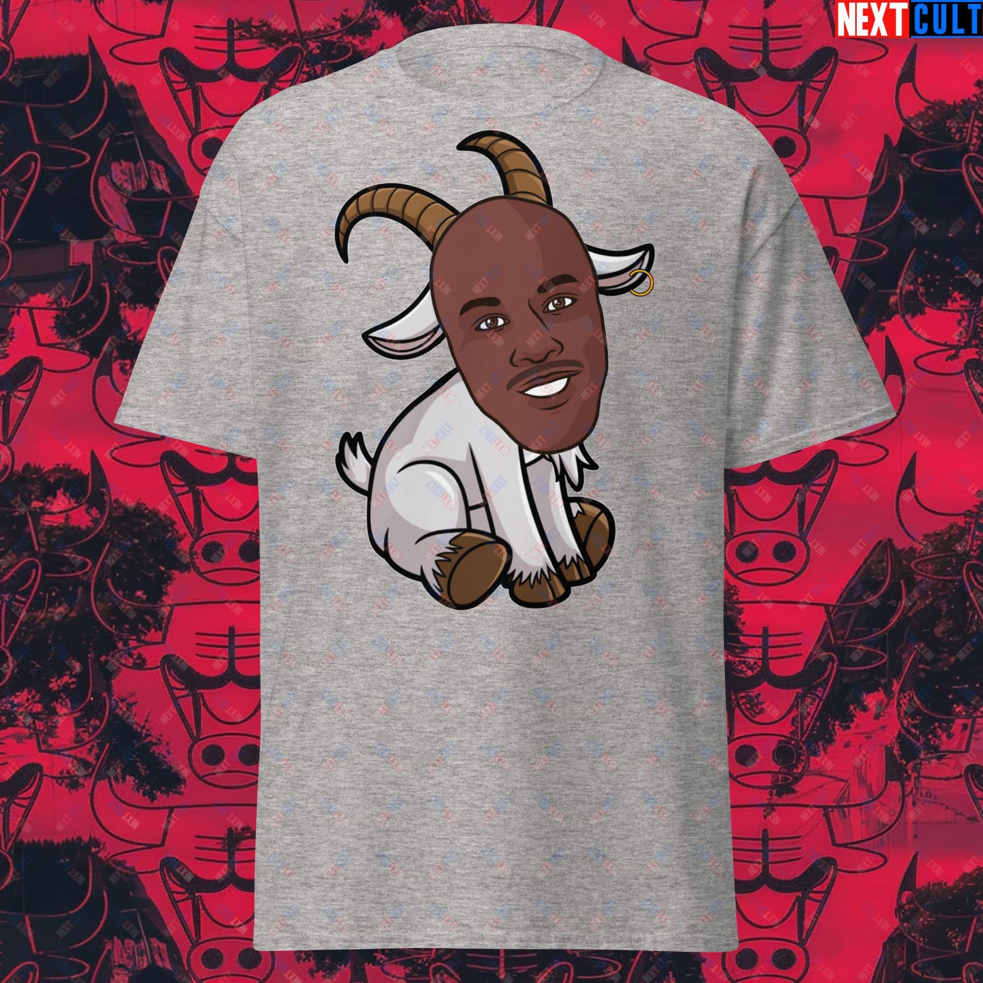 Michael Jordan G.O.A.T. T-Shirt - Funny Basketball Meme Casual Top - Greatest of All Time NBA Cartoon Design - Perfect Gift for Basketball Fans Unisex tee Sport Grey T-shirts Basketball Chicago Bulls G.O.A.T. Michael Jordan NBA Next Cult Brand