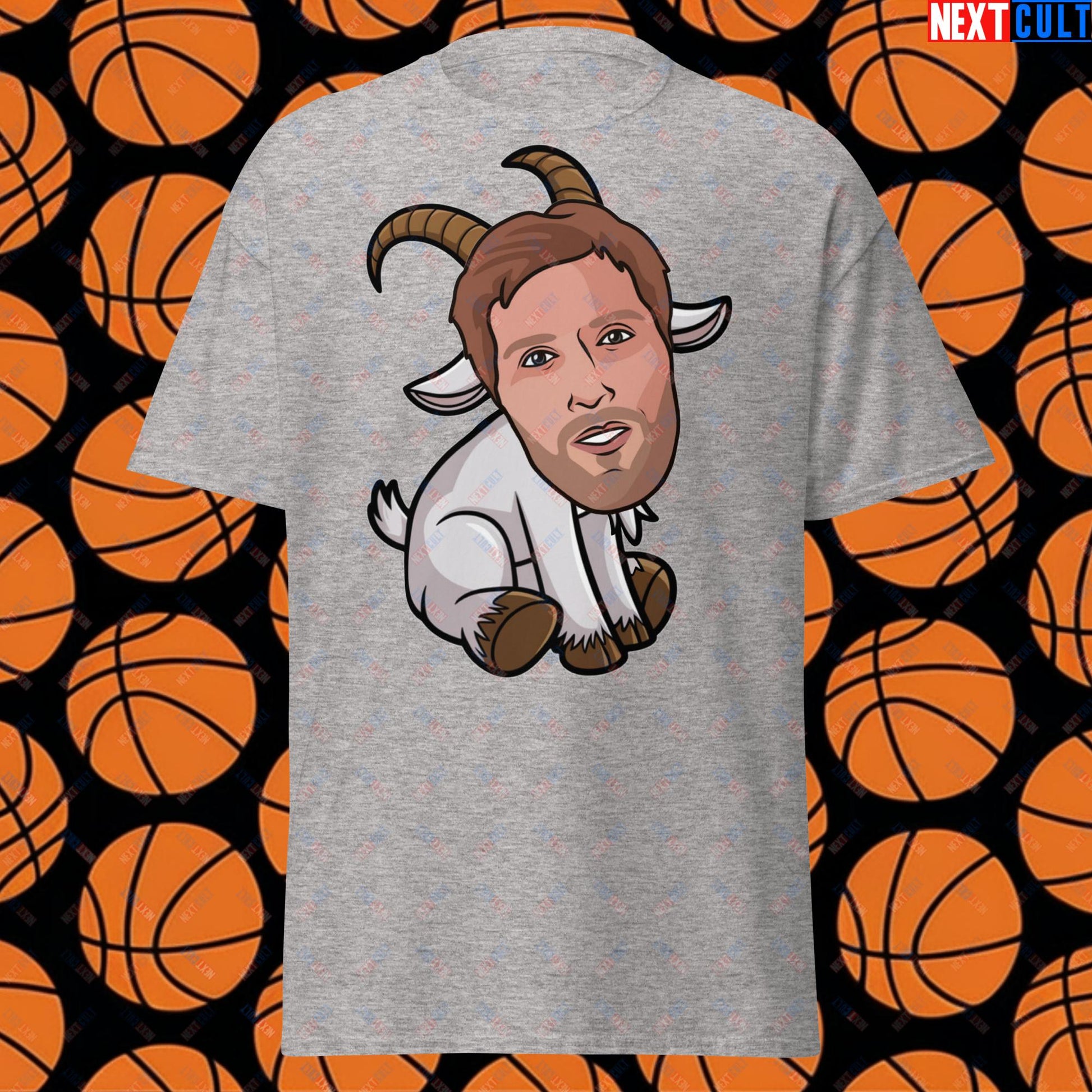 Dirk Nowitzki G.O.A.T. T-Shirt - Funny Basketball Meme Casual Top - Greatest of All Time Tee for Basketball Fans - Perfect Gift for Dirk Nowitzki Fans Unisex tee Sport Grey T-shirts Basketball Dallas Mavericks Dirk Nowitzki G.O.A.T. NBA Next Cult Brand