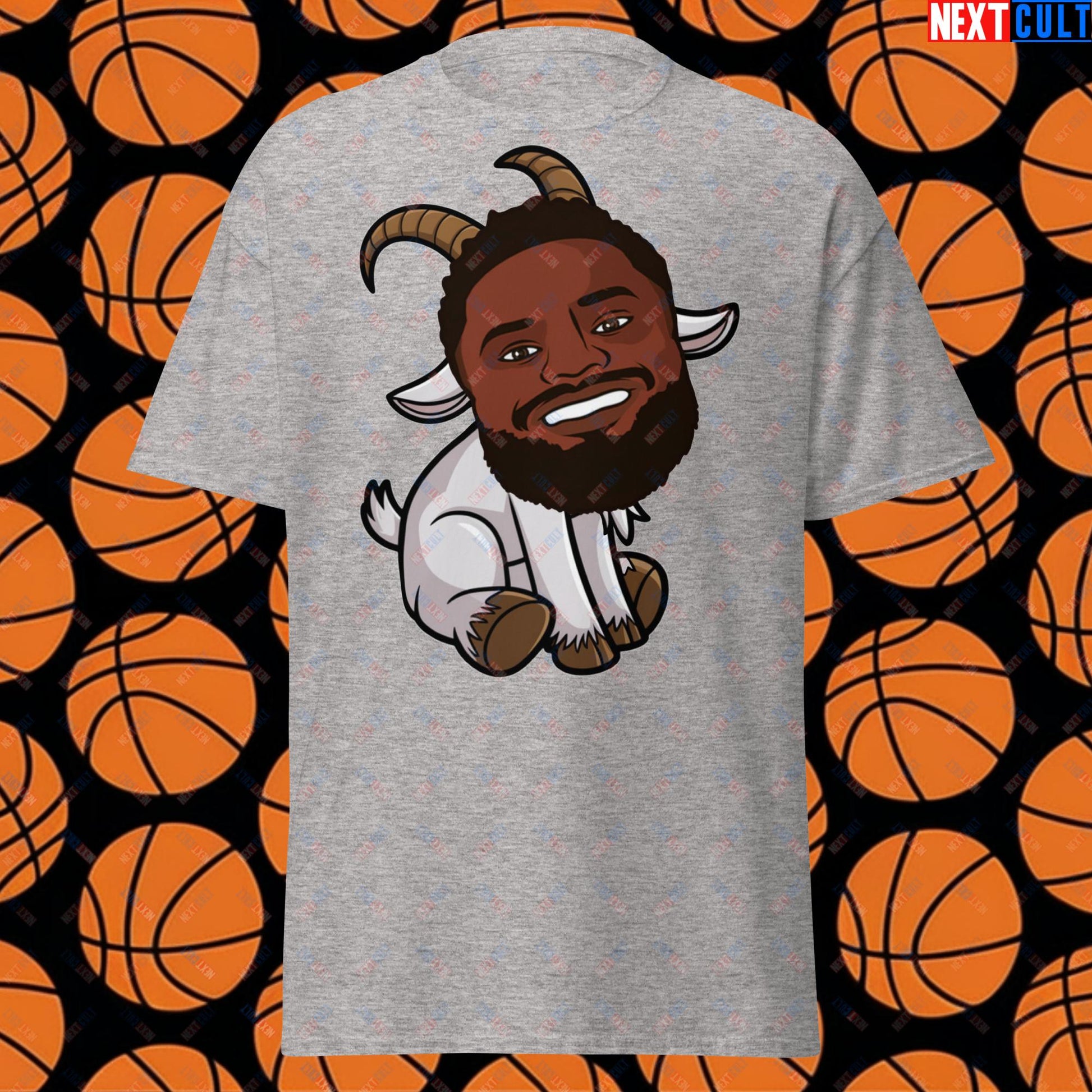 Zion Williamson G.O.A.T. T-Shirt - Funny Basketball Meme Casual Top - Greatest of All Time Tee for Basketball Fans - Perfect Gift for Zion Williamson Fans Unisex tee Sport Grey T-shirts Basketball G.O.A.T. NBA New Orleans Pelicans Zion Williamson Next Cult Brand