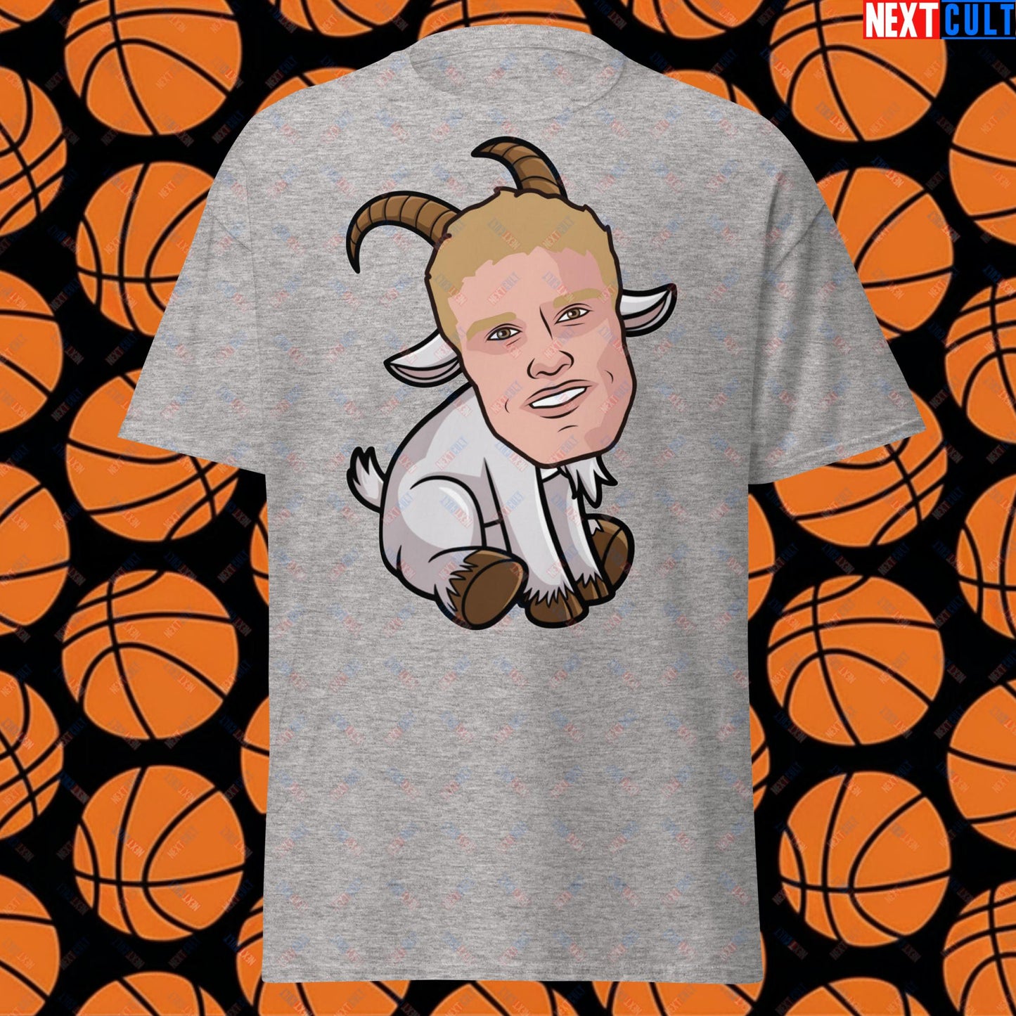 Lauri Markkanen GOAT T-Shirt - Funny Basketball Meme Casual Top - Greatest of All Time Tee for Basketball Fans - Perfect Gift for Lauri Markkanen Fans Sport Grey T-shirts Basketball G.O.A.T. Lauri Markkanen NBA Utah Jazz Next Cult Brand