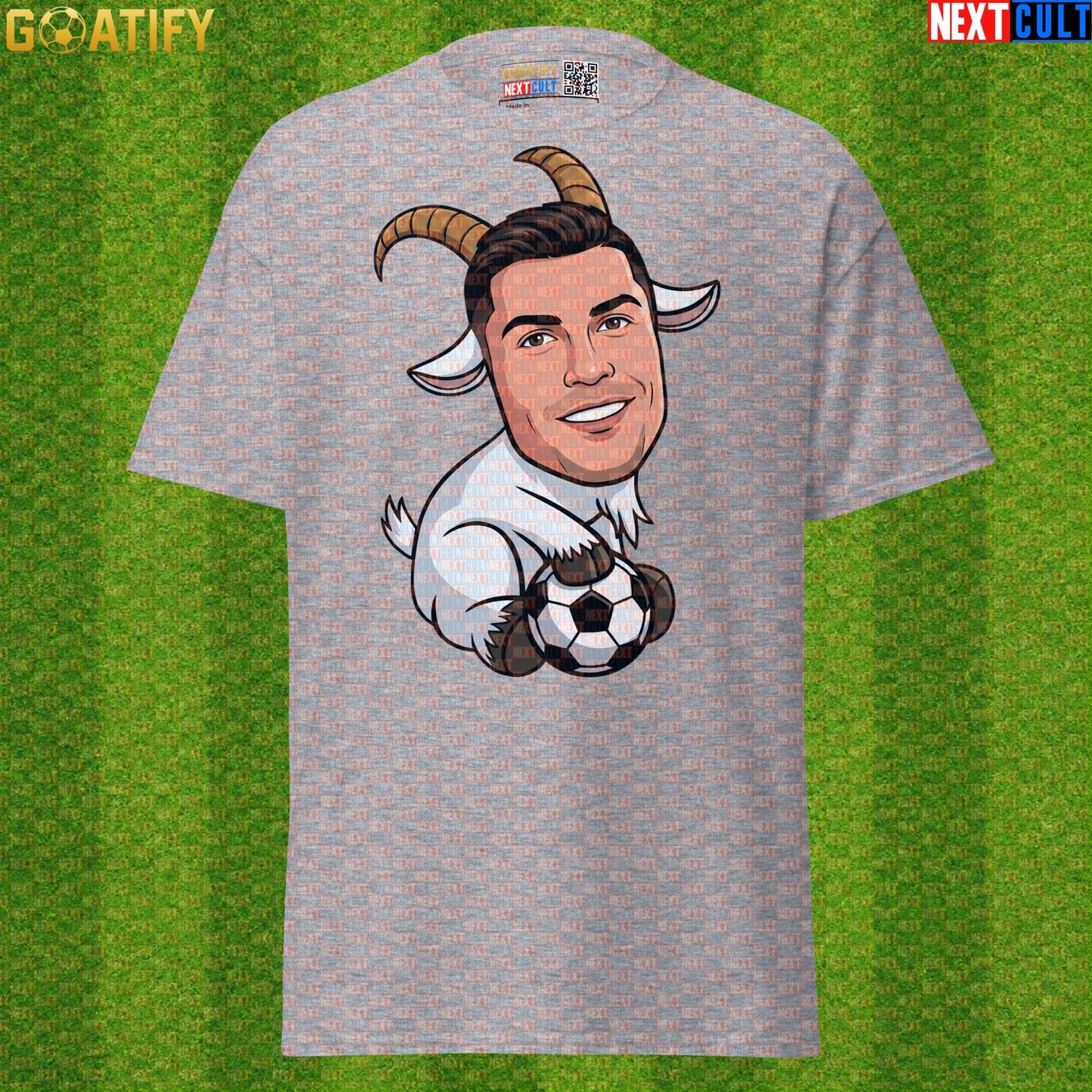 Cristiano Ronaldo T-Shirt – Funny GOAT Soccer Graphic Tee Gift for Portugal Football Fans |  | ["Al Nassr", "Cristiano Ronaldo", "Football", "Juventus", "Manchester United", "Portugal", "Real Madrid", "Soccer"]