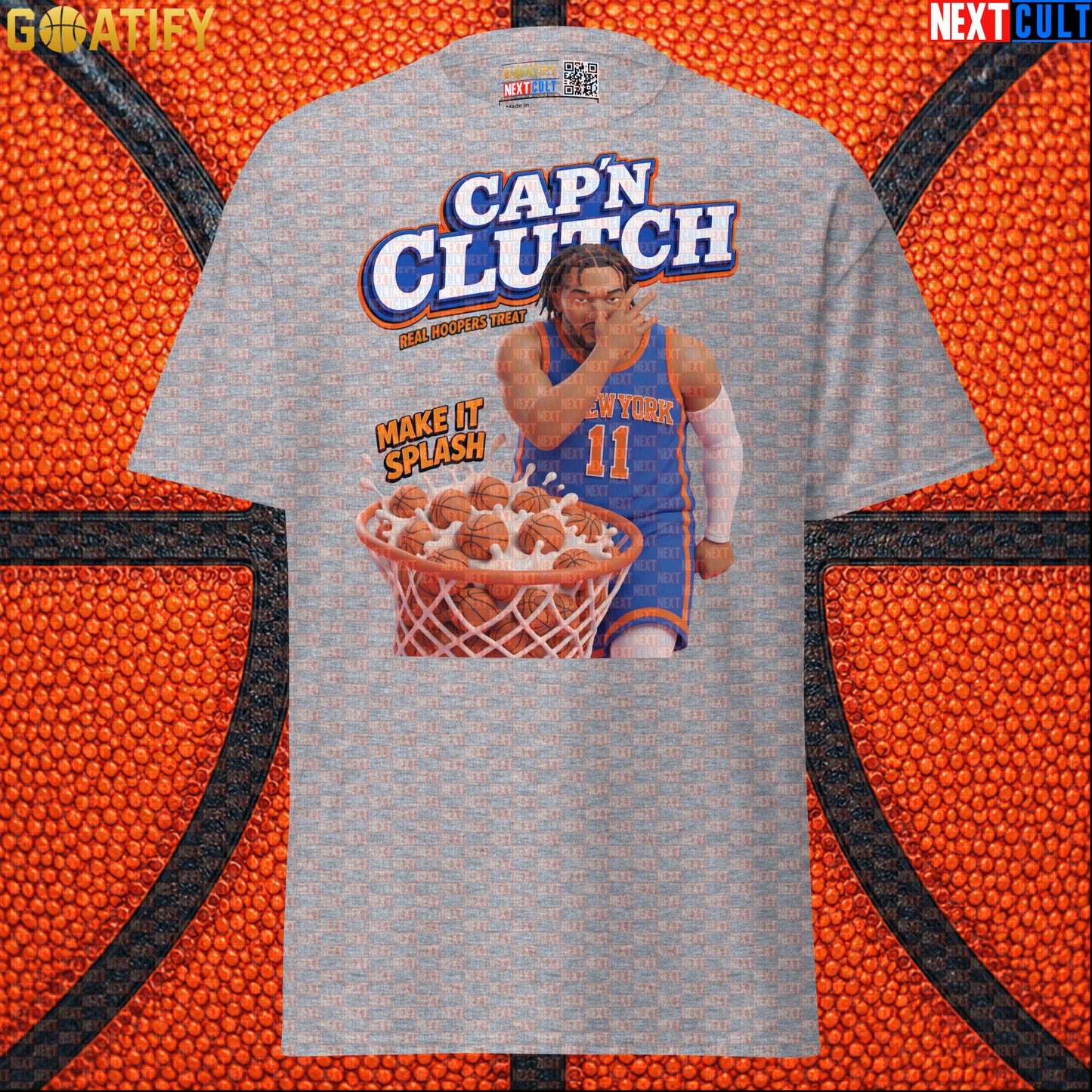 Jalen Brunson T-Shirt – Cap’n Clutch Cereal Parody Tee for Knicks Championship Fans |  | ["Basketball", "Jalen Brunson", "NBA", "New York Knicks"]