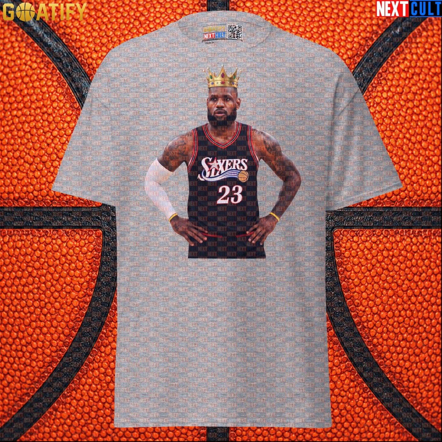 LeBron James T-Shirt – King of Philly 76ers Basketball Graphic Tee for NBA Fans & Gifts |  | ["Basketball", "LeBron James", "NBA", "Philadelphia 76ers"]
