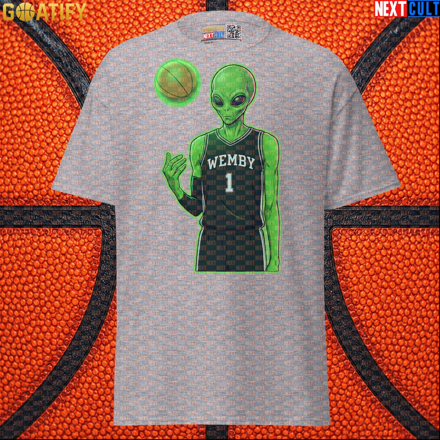 Basketball T-Shirt Alien Wemby Graphic for Spurs Fans, Victor Wembanyama Sci-Fi Gift |  | ["Basketball", "France", "NBA", "San Antonio Spurs", "Victor Wembanyama", "Wemby"]