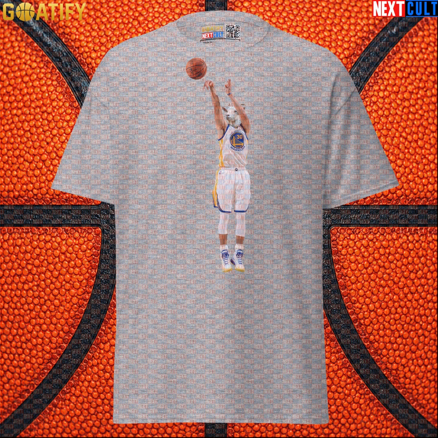 T-Shirt Stephen Curry GOAT 3 Pointer Graphic Tee for Warriors Fans NBA Basketball Gift Sport Grey T-shirts Next Cult Brand