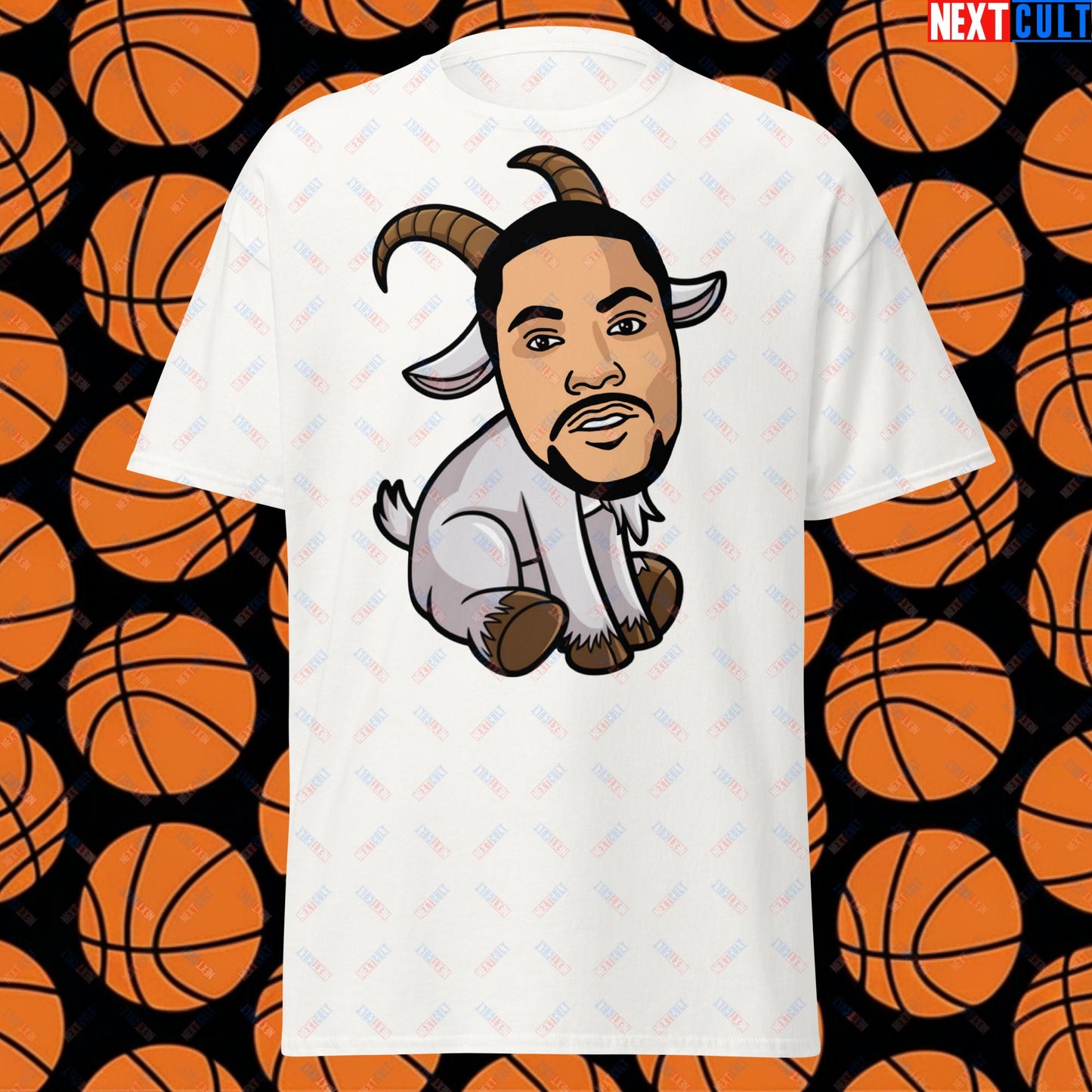 Derrick Rose G.O.A.T. T-Shirt - Funny Basketball Meme Casual Top - Greatest of All Time Tee for Basketball Fans - Perfect Gift for Derrick Rose Fans Unisex tee White T-shirts Basketball Chicago Bulls Derrick Rose G.O.A.T. NBA Next Cult Brand