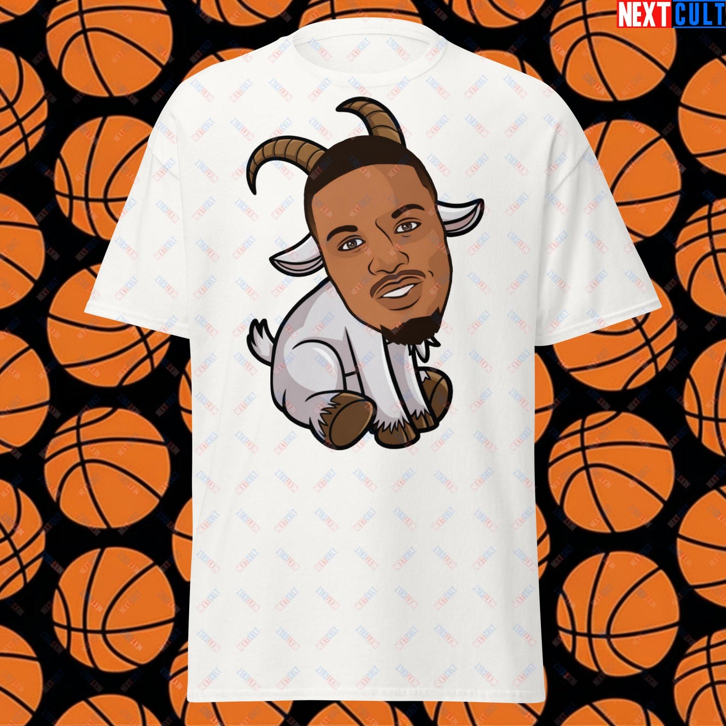 Damian Lillard G.O.A.T. T-Shirt - Funny Basketball Meme Casual Top - Greatest of All Time Tee for Basketball Fans - Perfect Gift for Damian Lillard Fans Unisex tee White T-shirts Basketball Damian Lillard G.O.A.T. Milwaukee Bucks NBA Portland Trail Blazers Next Cult Brand