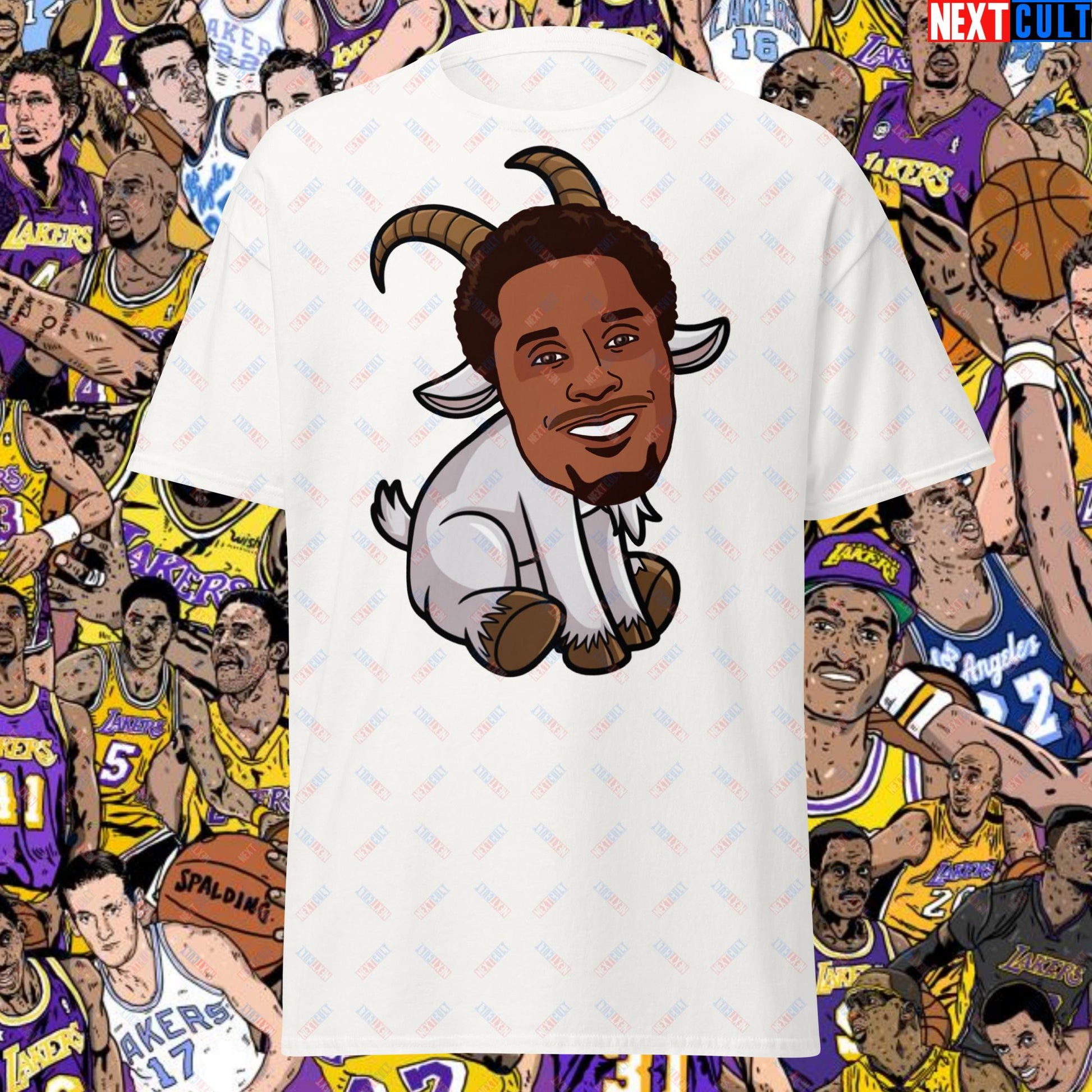 Kobe Bryant Mamba G.O.A.T. T-Shirt - Funny Basketball Meme Casual Top - Greatest of All Time Tee for Basketball Fans - Perfect Gift for Kobe Fans Unisex tee White T-shirts Basketball G.O.A.T. Kobe Bryant Los Angeles Lakers NBA Next Cult Brand