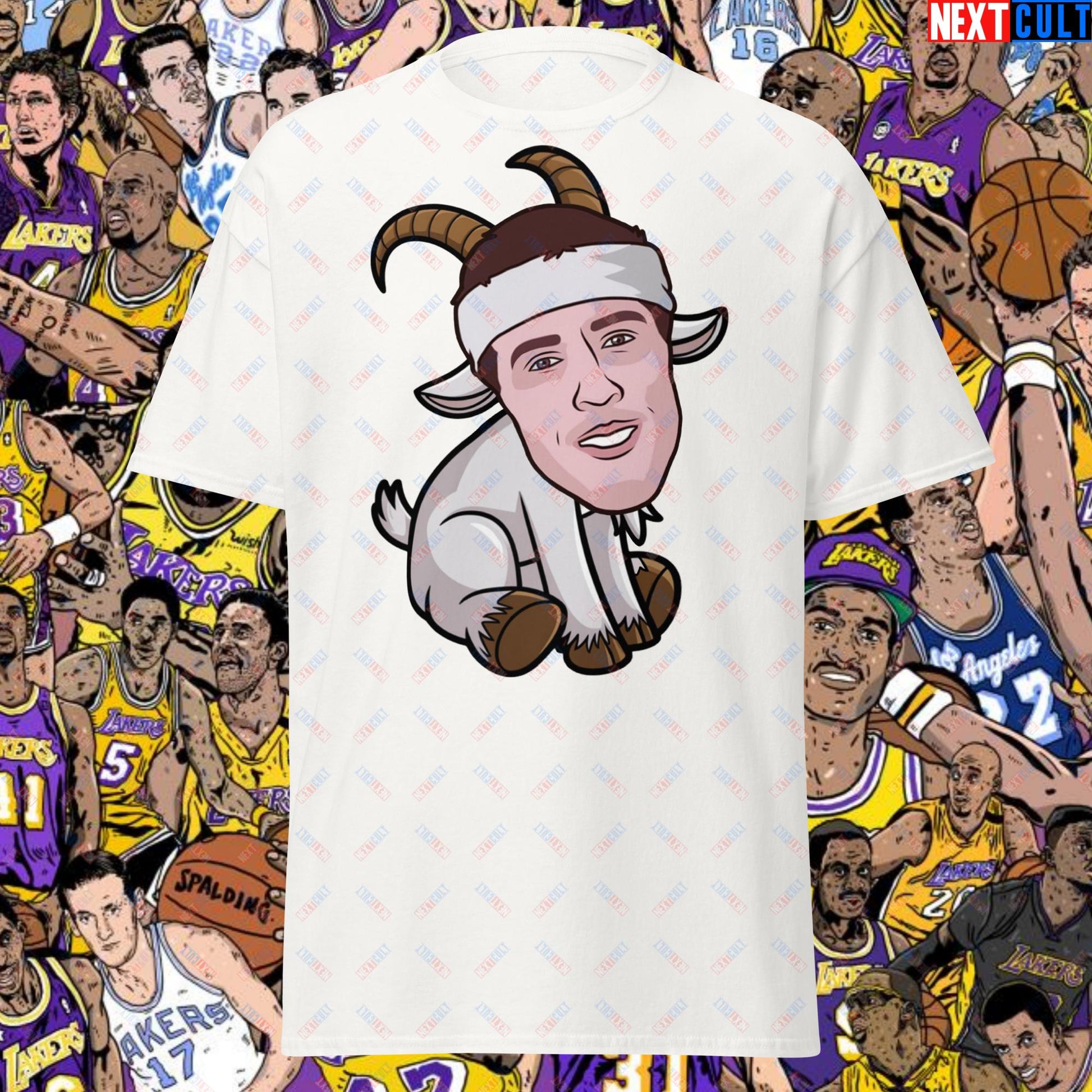 Austin Reaves G.O.A.T. T-Shirt - Funny Basketball Meme Casual Top - Greatest of All Time Tee for Basketball Fans - Perfect Gift for Austin Reaves FansUnisex tee White T-shirts Austin Reaves Basketball G.O.A.T. Los Angeles Lakers NBA Next Cult Brand