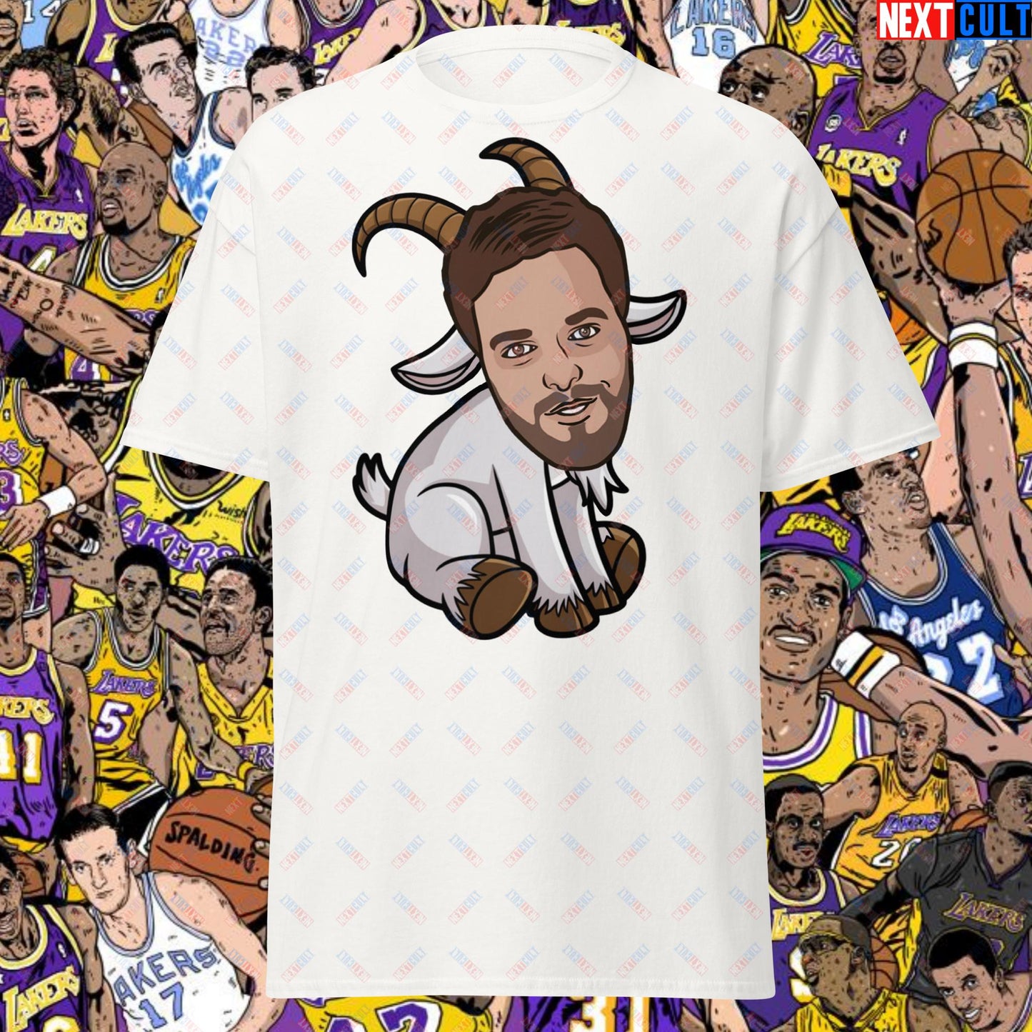 Pau Gasol G.O.A.T. T-Shirt - Funny Basketball Meme Casual Top - Greatest of All Time Tee for Basketball Fans - Perfect Gift for Pau Gasol Fans Unisex tee White T-shirts Basketball G.O.A.T. Los Angeles Lakers NBA Pau Gasol Next Cult Brand