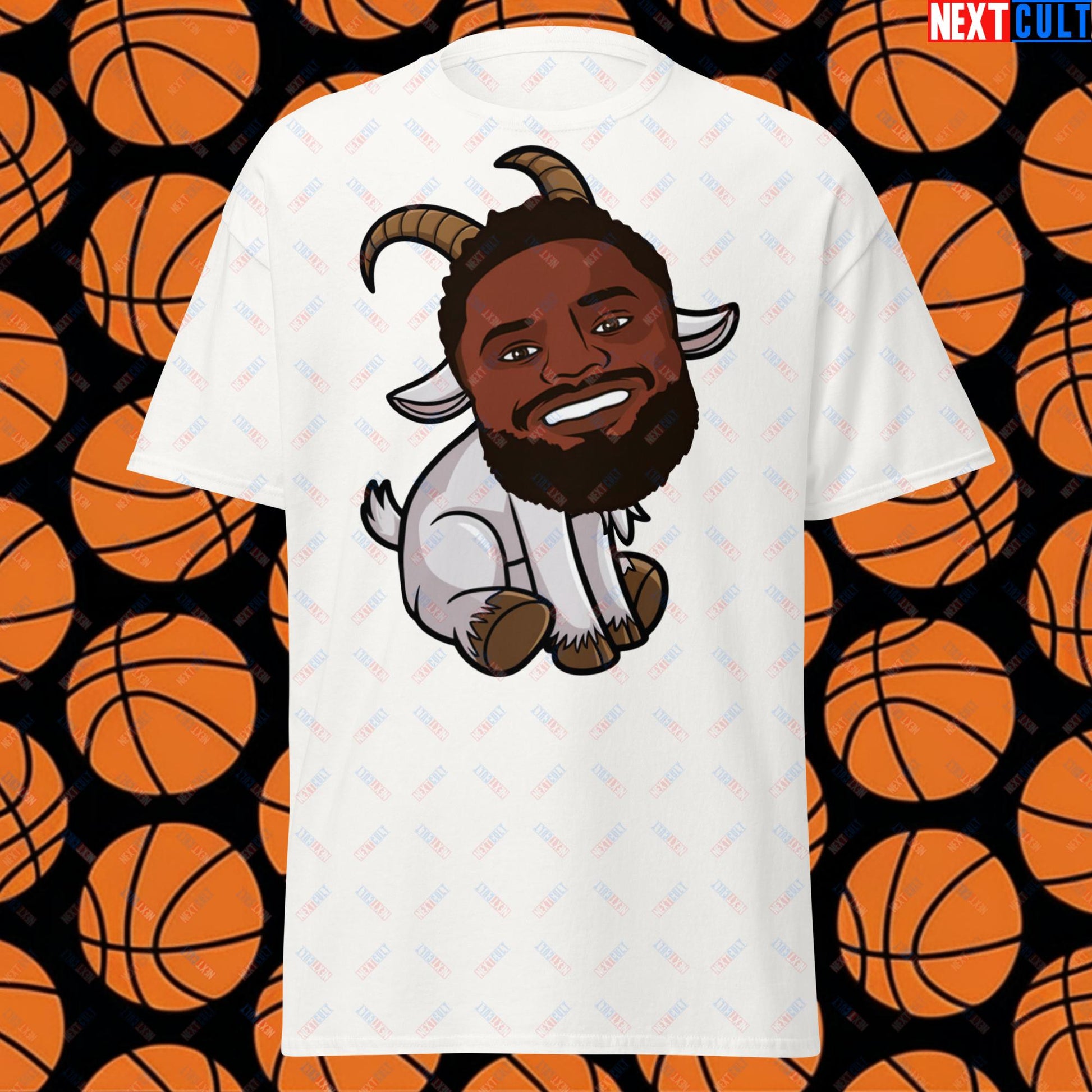 Zion Williamson G.O.A.T. T-Shirt - Funny Basketball Meme Casual Top - Greatest of All Time Tee for Basketball Fans - Perfect Gift for Zion Williamson Fans Unisex tee White T-shirts Basketball G.O.A.T. NBA New Orleans Pelicans Zion Williamson Next Cult Brand