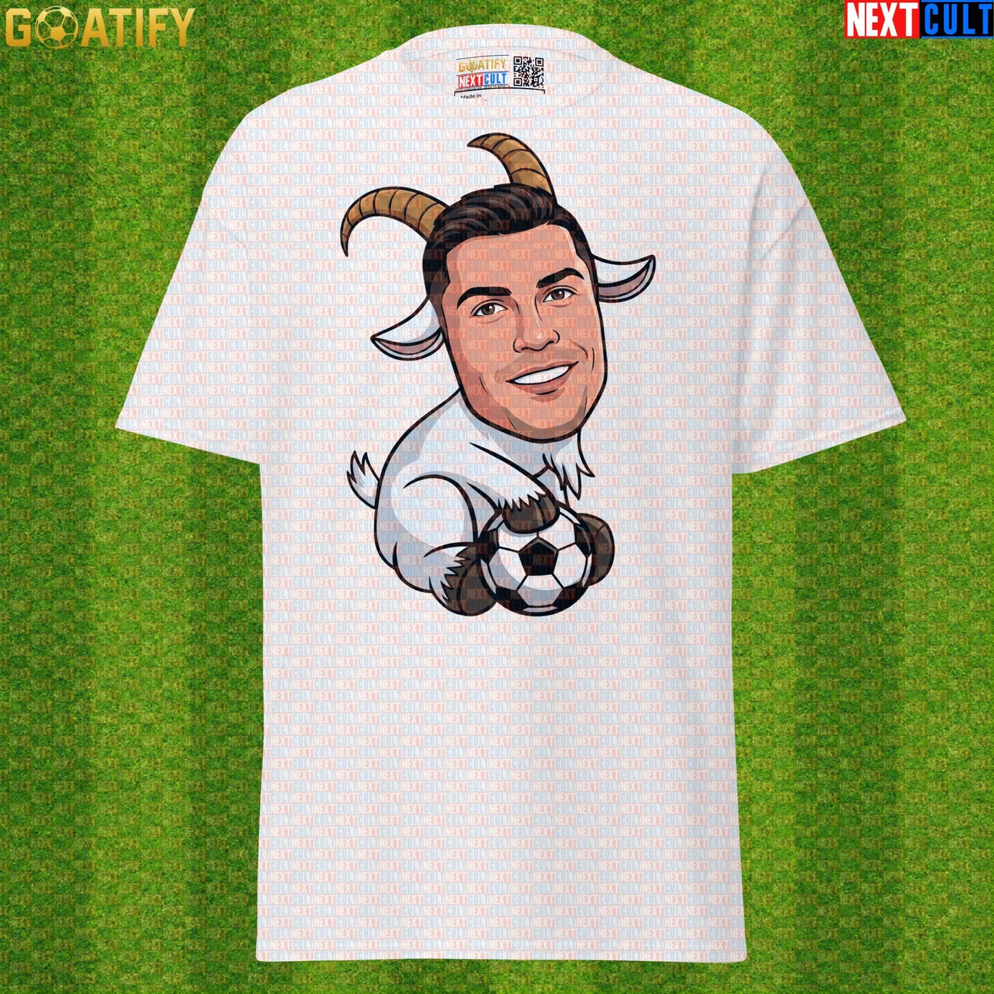 Cristiano Ronaldo T-Shirt – Funny GOAT Soccer Graphic Tee Gift for Portugal Football Fans |  | ["Al Nassr", "Cristiano Ronaldo", "Football", "Juventus", "Manchester United", "Portugal", "Real Madrid", "Soccer"]