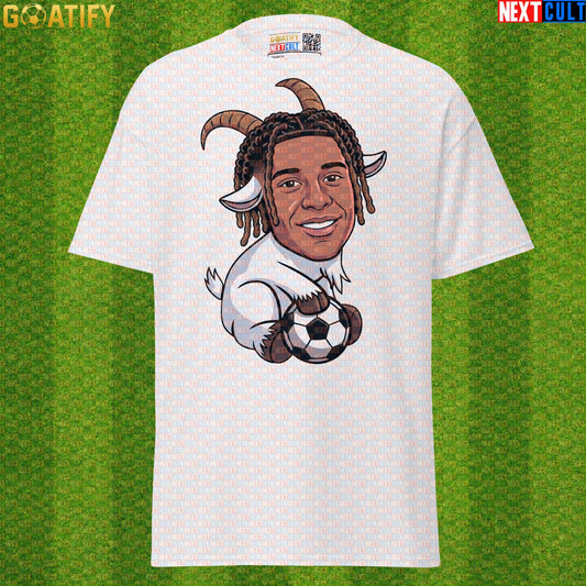 Michael Olise T-Shirt – Nonchalant GOAT Graphic Tee for Bayern Munich and France Fans White T-shirts Next Cult Brand