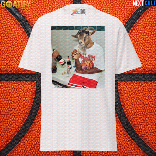 Michael Jordan T-Shirt – Repeat 3-Peat GOAT Celebration Graphic Tee for Chicago Bulls Fans White T-shirts Next Cult Brand