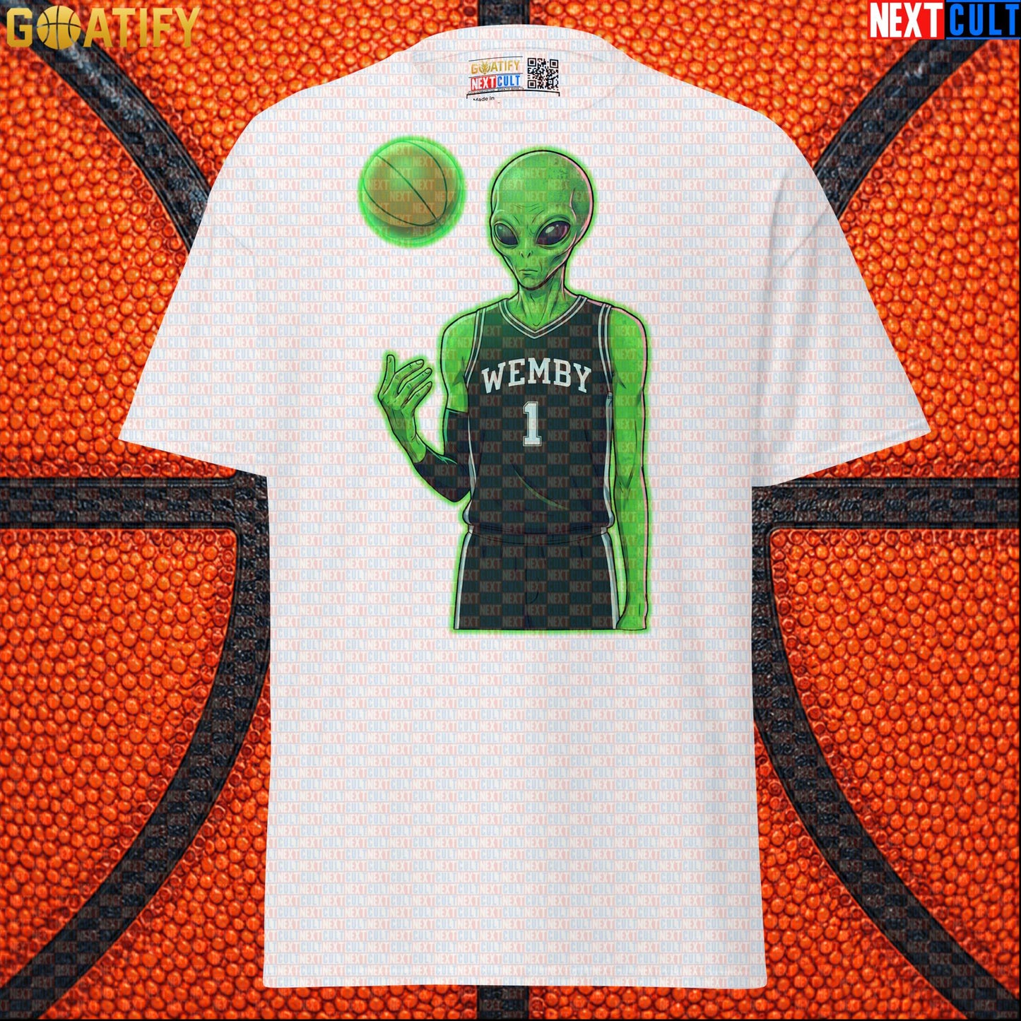 Basketball T-Shirt Alien Wemby Graphic for Spurs Fans, Victor Wembanyama Sci-Fi Gift |  | ["Basketball", "France", "NBA", "San Antonio Spurs", "Victor Wembanyama", "Wemby"]