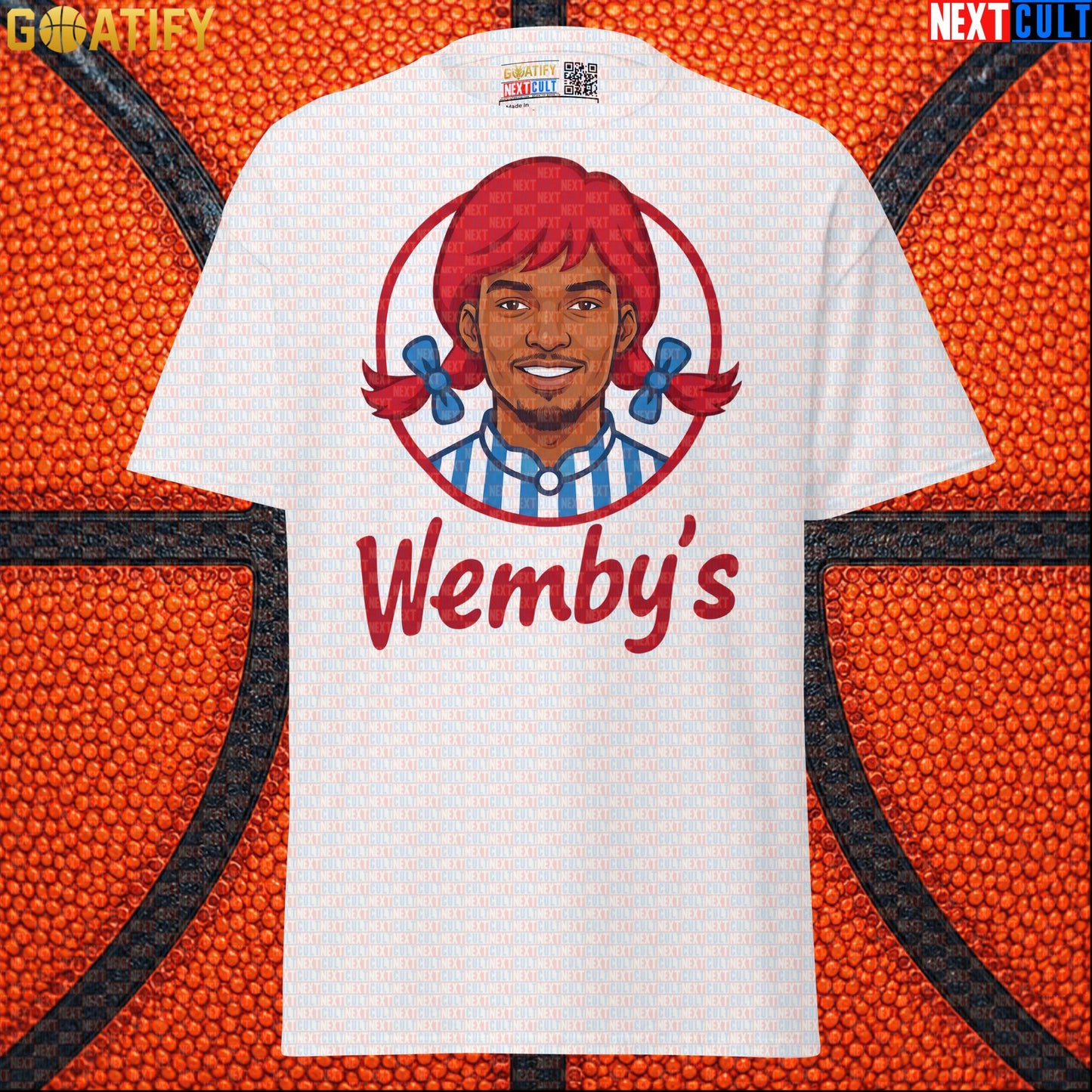 Basketball T-Shirt Wemby's Fast Food Parody for Victor Wembanyama Fans and NBA Gifts |  | ["Basketball", "France", "NBA", "San Antonio Spurs", "Victor Wembanyama", "Wemby"]