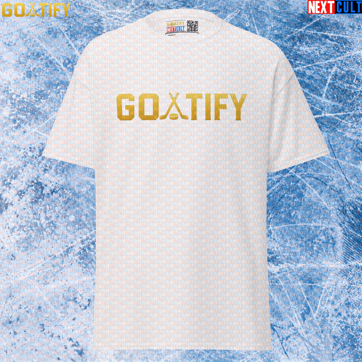Hockey GOAT T-Shirt GOATIFY Gold Logo Graphic Tee for NHL Fans & Ice Hockey Gifts | T-shirts | ["Hockey", "NCB", "NHL"]