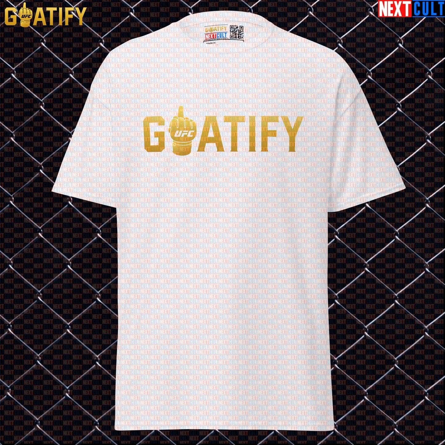 UFC GOAT T-Shirt Gold Middle Finger Fight Graphic for MMA Fans & Fighter Gifts | GOATIFY | T-shirts | ["Martial Arts", "MMA", "NCB", "UFC"]