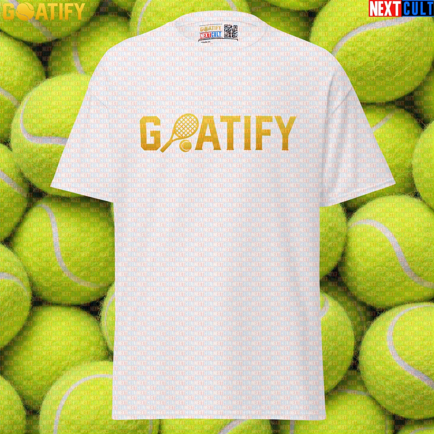Tennis GOAT T-Shirt Golden Racket & Ball Graphic for Players, Fans & Gifts | GOATIFY | T-shirts | ["NCB", "Tennis"]