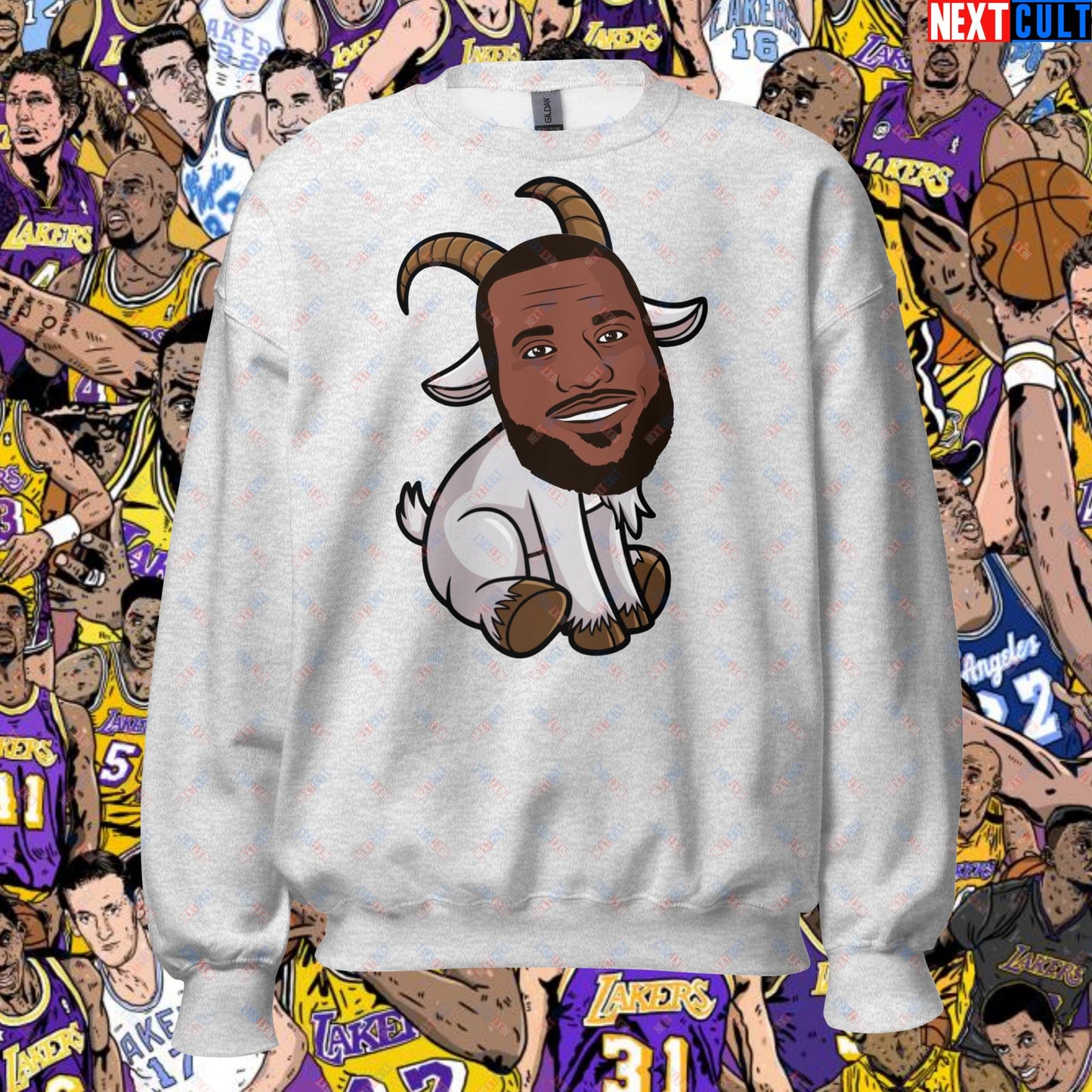 LeBron James G.O.A.T. Sweatshirt - Greatest of All Time Basketball Pullover - Settle the Debate NBA Meme Sweatshirt for Fans - Perfect Gift for Basketball Lovers Unisex Sweatshirt Ash Sweatshirts Basketball Cleveland Cavaliers G.O.A.T. LeBron James Los Angeles Lakers Miami Heat NBA Next Cult Brand