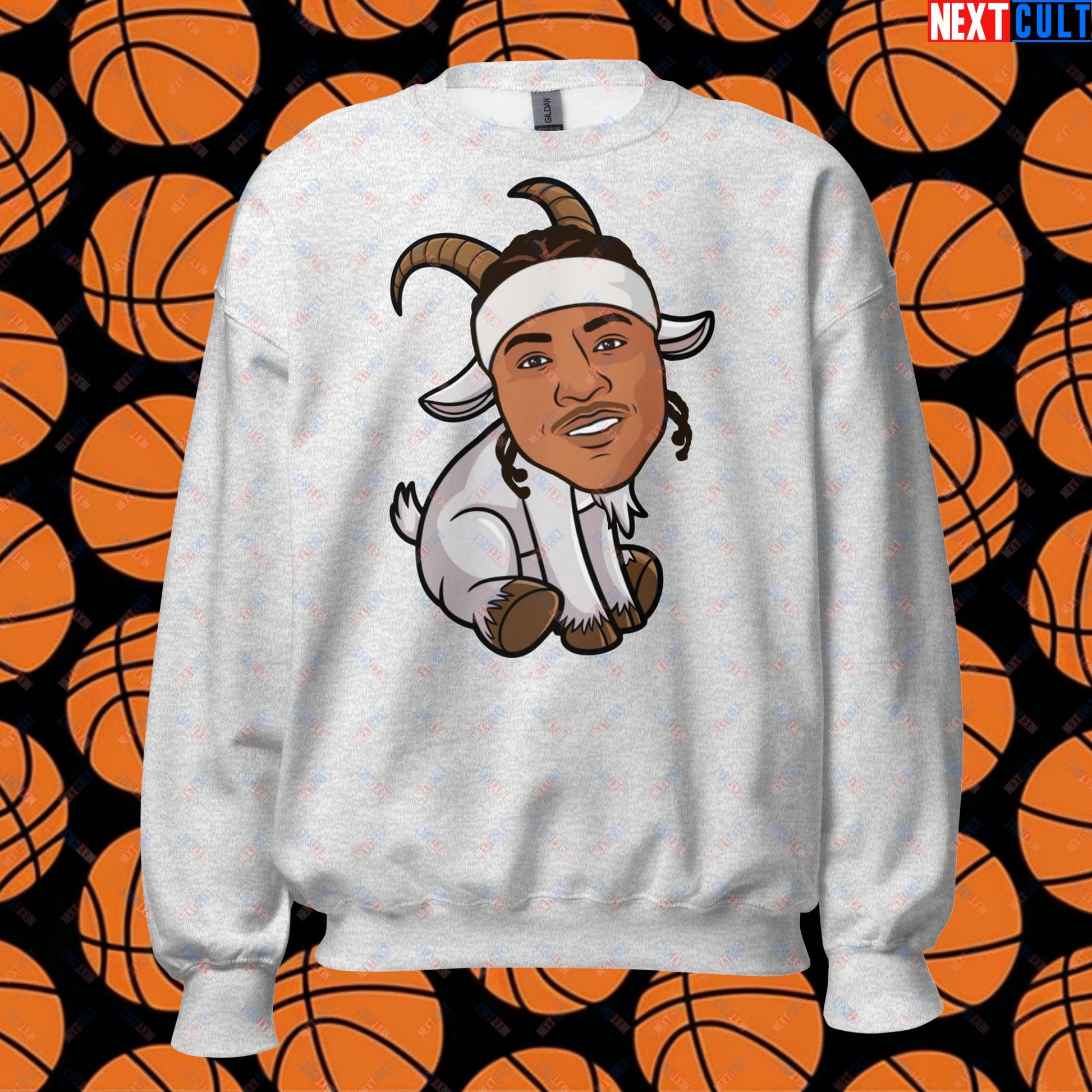 Carmelo Anthony G.O.A.T. Sweatshirt - Funny Basketball Meme Jumper - Greatest of All Time Carmelo Anthony Pullover - Perfect Gift for Basketball Fans Unisex Sweatshirt Ash Sweatshirts Basketball Carmelo Anthony Denver Nuggets G.O.A.T. NBA New York Knicks Next Cult Brand