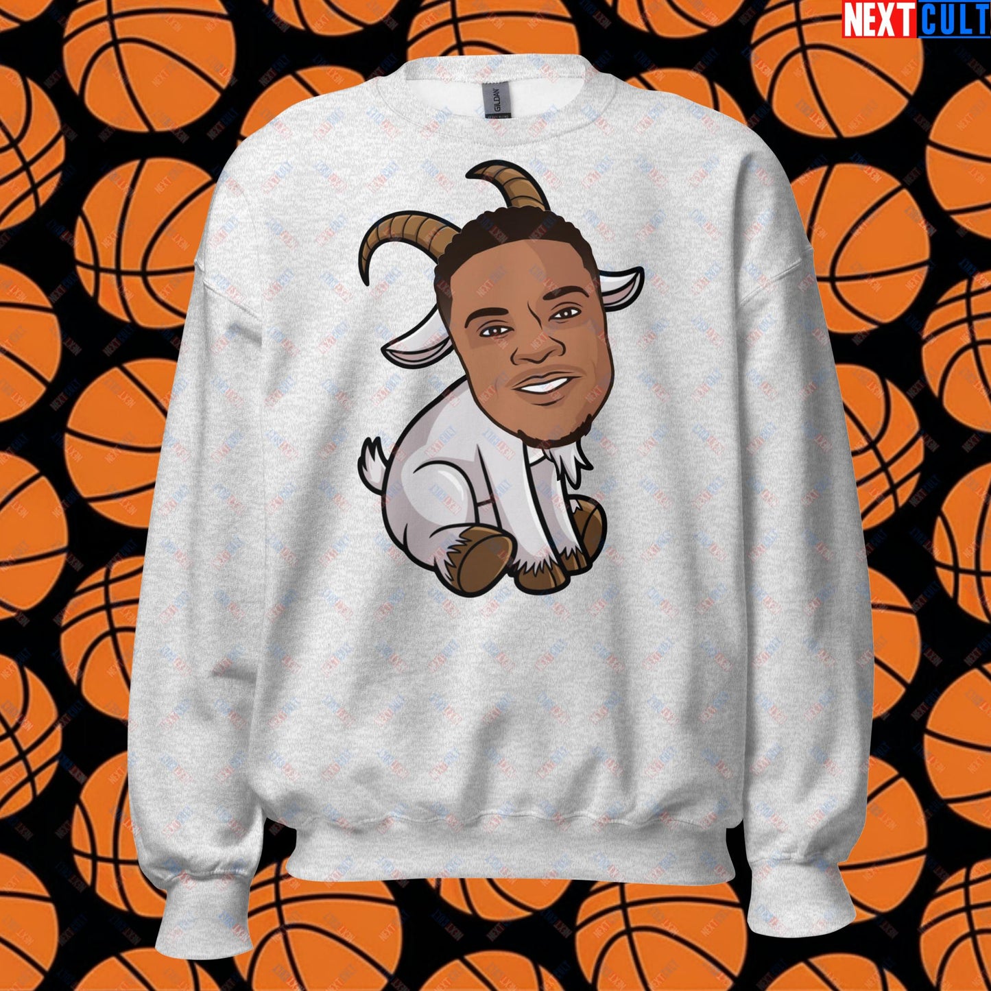 Russell Westbrook G.O.A.T. Sweatshirt - Funny Basketball Meme Jumper - Greatest of All Time Pullover for Basketball Fans - Perfect Gift for Westbrook Fans Unisex Sweatshirt Ash Sweatshirts Basketball Denver Nuggets G.O.A.T. NBA Oklahoma City Thunder Russell Westbrook Next Cult Brand