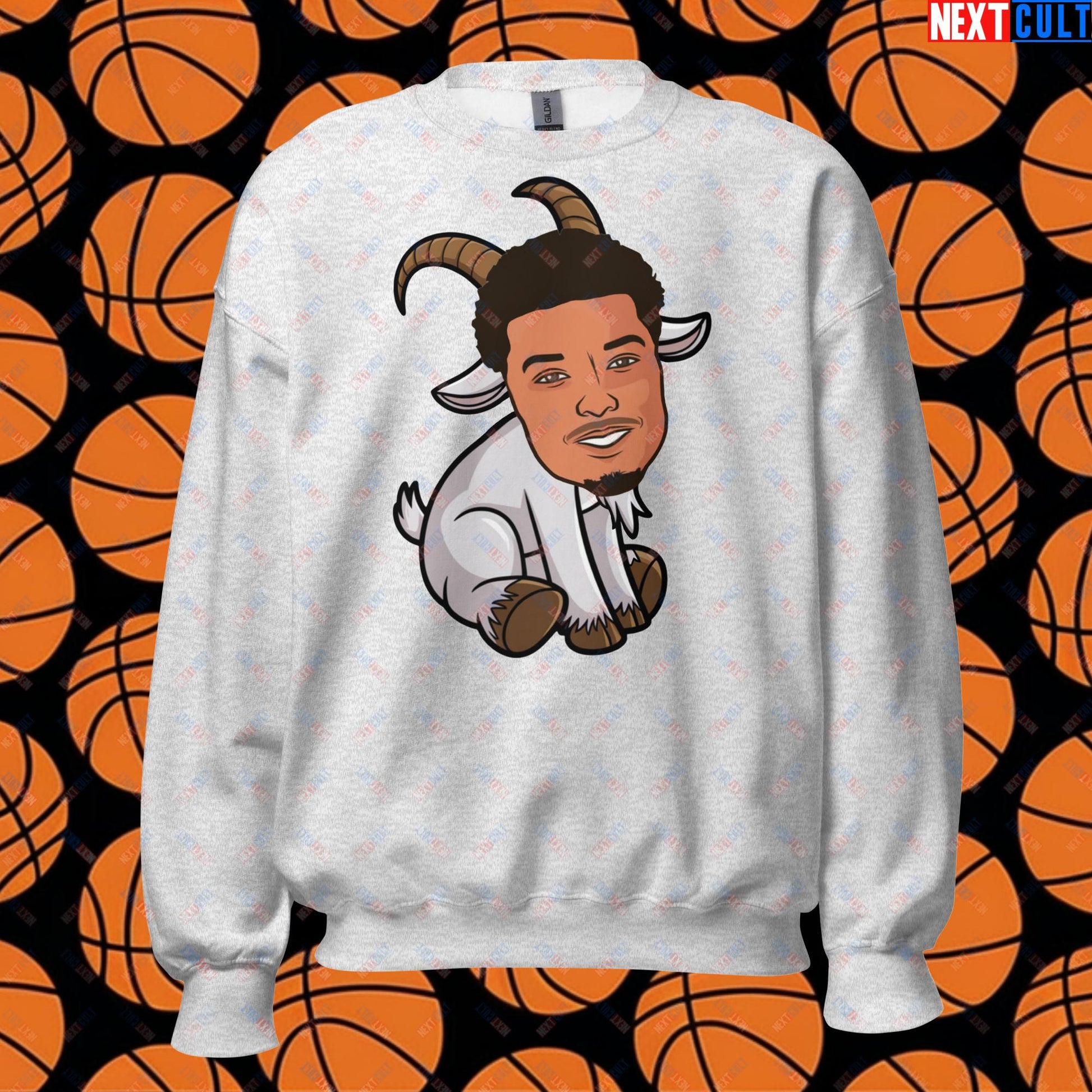 Wemby G.O.A.T. Sweatshirt - Victor Wembanyama Funny Basketball Meme Pullover - Greatest of All Time Jumper for Basketball Fans - Perfect Gift for Wemby Fans Unisex Sweatshirt Ash Sweatshirts Basketball G.O.A.T. NBA San Antonio Spurs Victor Wembanyama Wemby Next Cult Brand