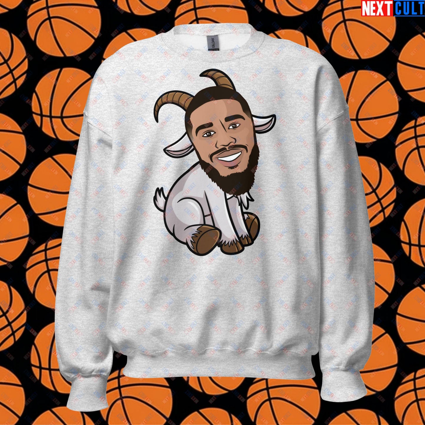 Jayson Tatum G.O.A.T. Sweatshirt - Funny Basketball Meme Jumper - Greatest of All Time Pullover for Celtics Fans - Perfect Gift for Jayson Tatum Fans Unisex Sweatshirt Ash Sweatshirts Basketball Boston Celtics G.O.A.T. Jayson Tatum NBA Next Cult Brand