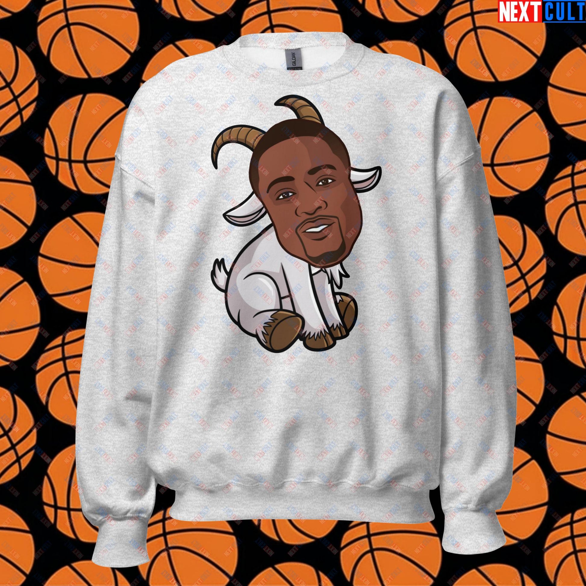 Dwyane Wade G.O.A.T. Sweatshirt - Funny Basketball Meme Jumper - Greatest of All Time Pullover for Basketball Fans - Perfect Gift for Dwyane Wade Fans Unisex Sweatshirt Ash Sweatshirts Basketball Dwyane Wade G.O.A.T. Miami Heat NBA Next Cult Brand