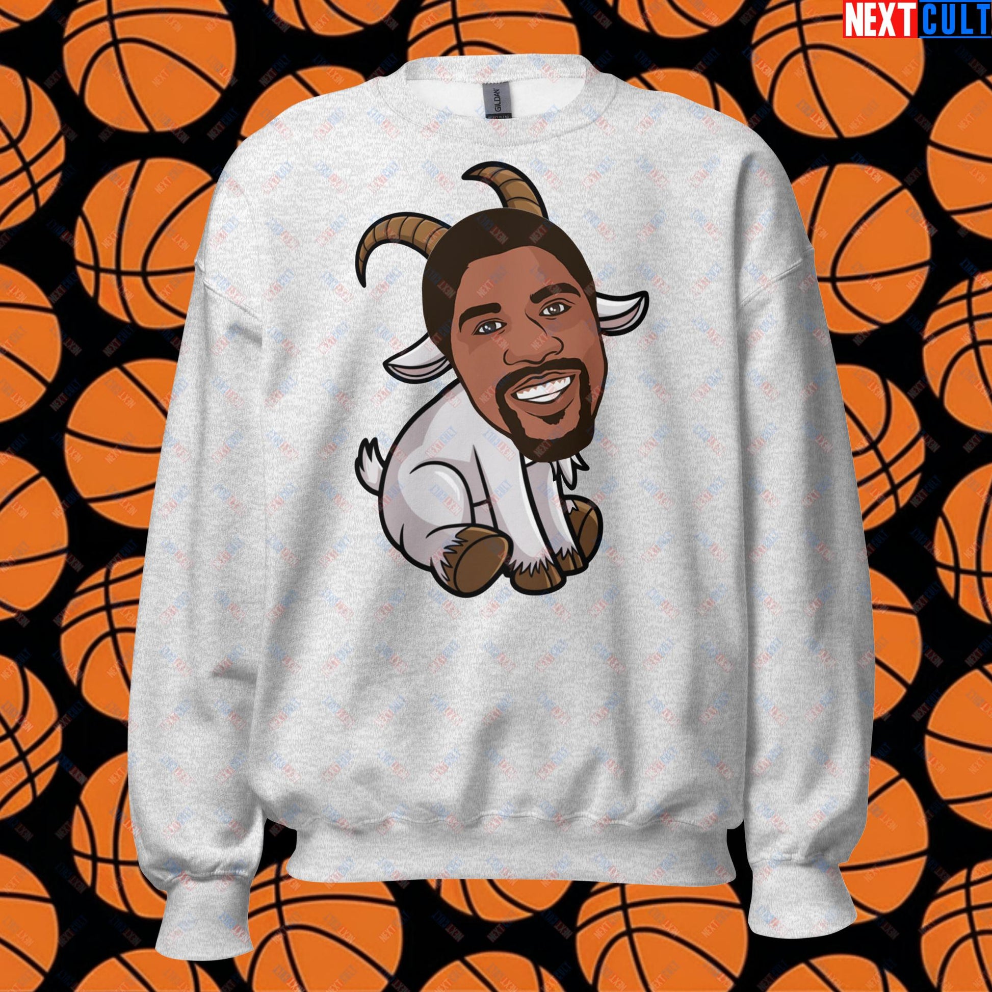 Magic Johnson G.O.A.T. Sweatshirt - Funny Basketball Meme Jumper - Greatest of All Time Pullover for Basketball Fans - Perfect Gift for Magic Johnson Fans Unisex Sweatshirt Ash Sweatshirts Basketball G.O.A.T. Los Angeles Lakers Magic Johnson NBA Next Cult Brand