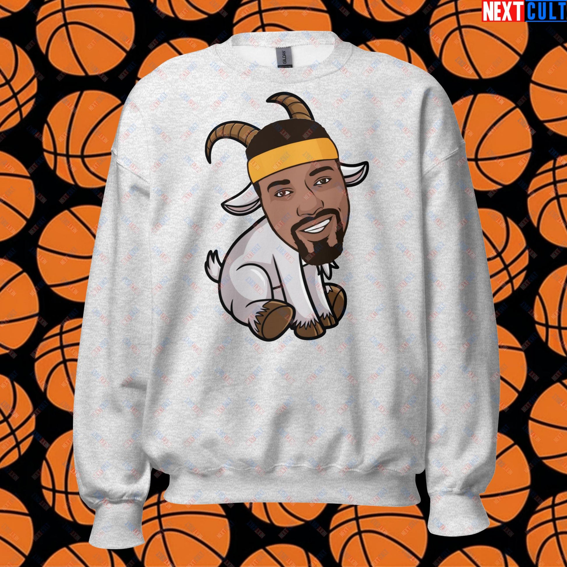 Wilt Chamberlain G.O.A.T. Sweatshirt - Funny Basketball Meme Jumper - Greatest of All Time Pullover for Basketball Fans - Perfect Gift for Wilt Chamberlain Fans Unisex Sweatshirt Ash Sweatshirts Basketball G.O.A.T. Golden State Warriors Los Angeles Lakers NBA Philadelphia 76ers Wilt Chamberlain Next Cult Brand