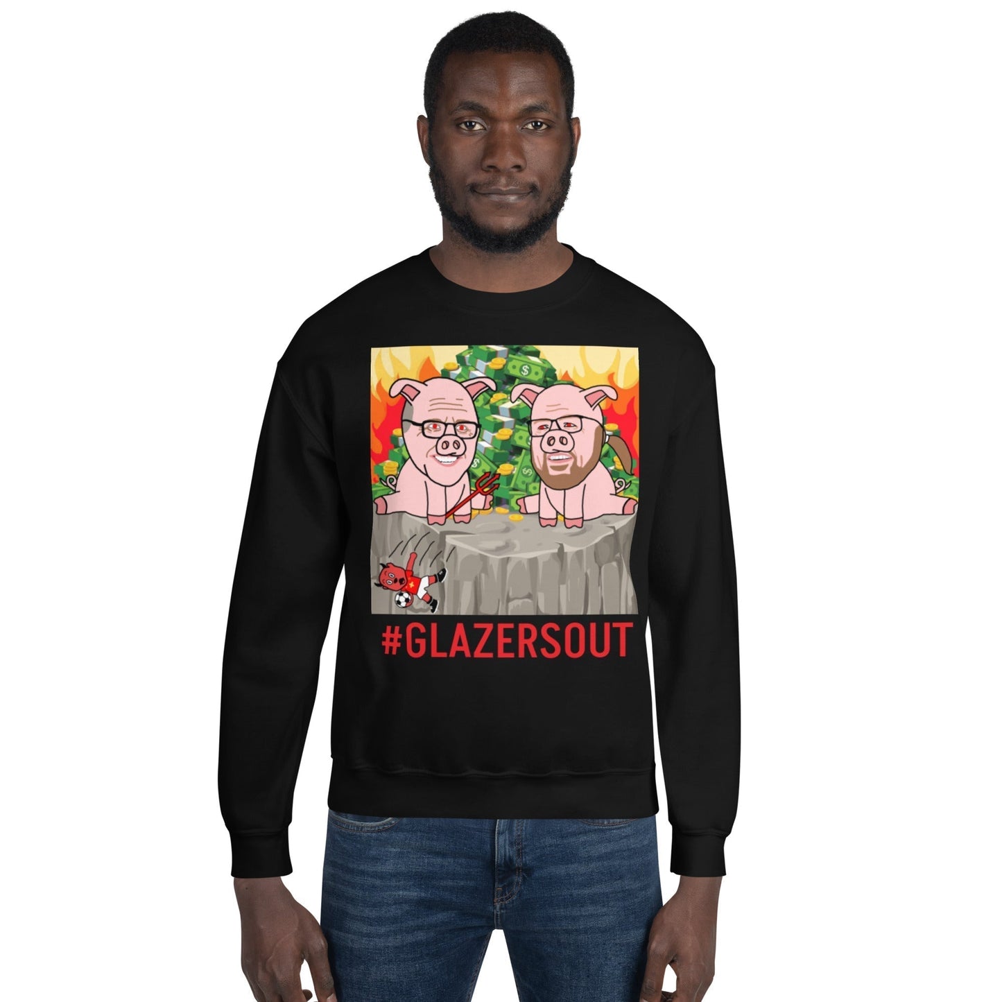 Glazers Out Manchester United Unisex Sweatshirt, Red Letters, #GlazersOut Next Cult Brand Football, GlazersOut, Manchester United