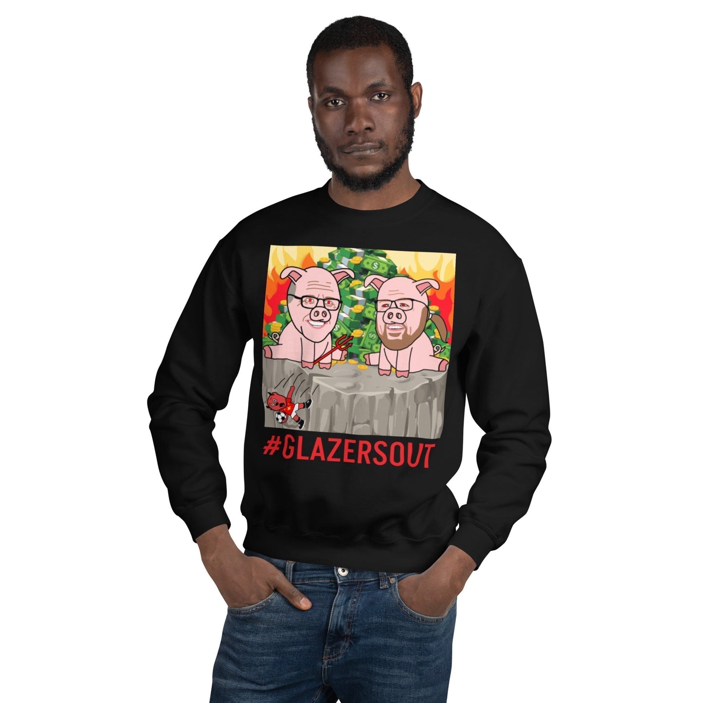Glazers Out Manchester United Unisex Sweatshirt, Red Letters, #GlazersOut Next Cult Brand Football, GlazersOut, Manchester United