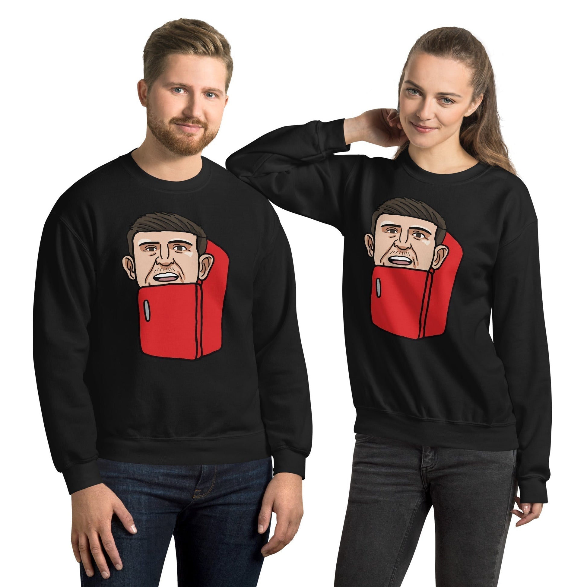 Harry ''The Fridge'' Maguire Unisex Sweatshirt Black Sweatshirts Football Harry Maguire Manchester United The Fridge Next Cult Brand