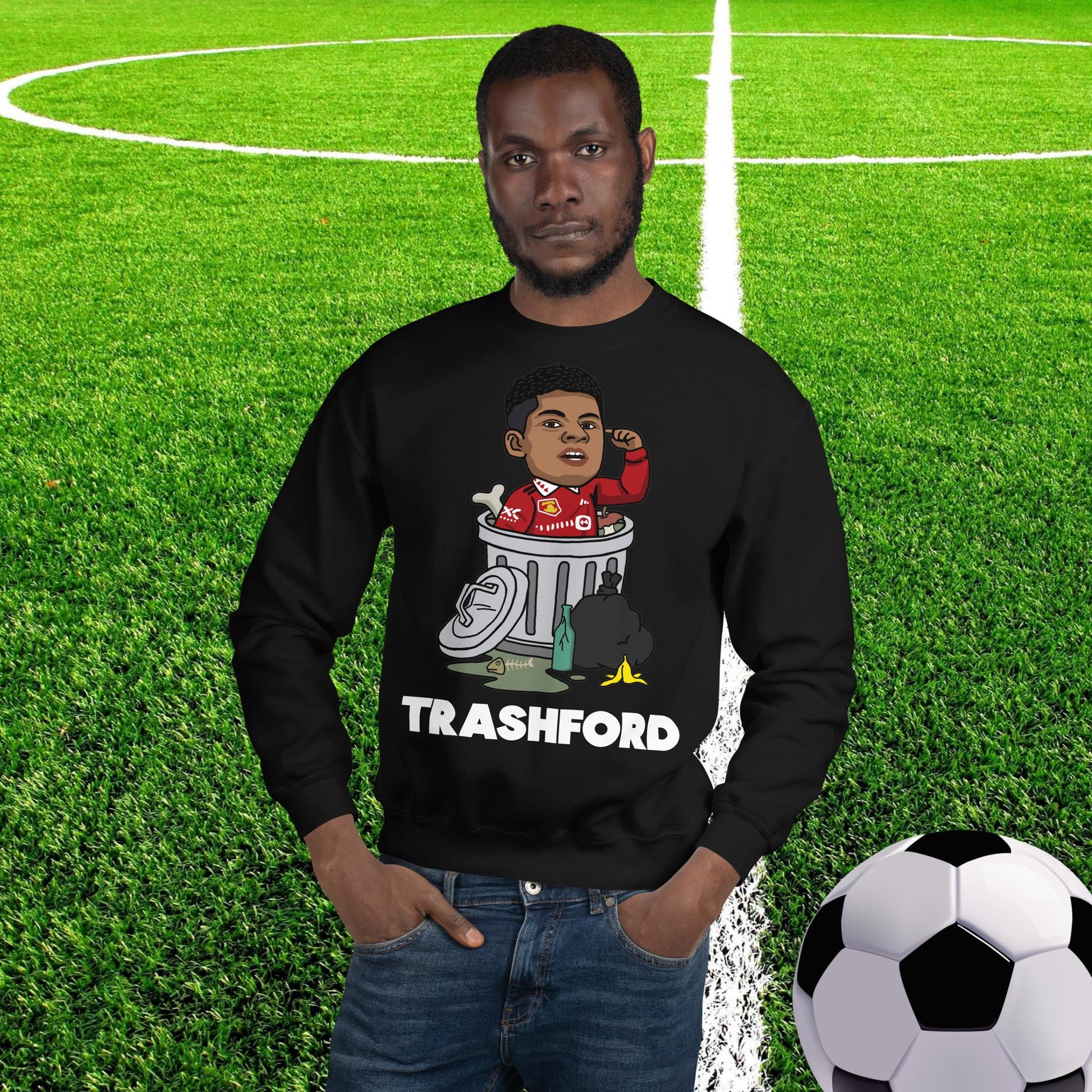 Trashford Marcus Rashford Manchester United Gift Man United Gift Marcus Rashford Sweatshirt Black Sweatshirts Football Manchester United Marcus Rashford Next Cult Brand