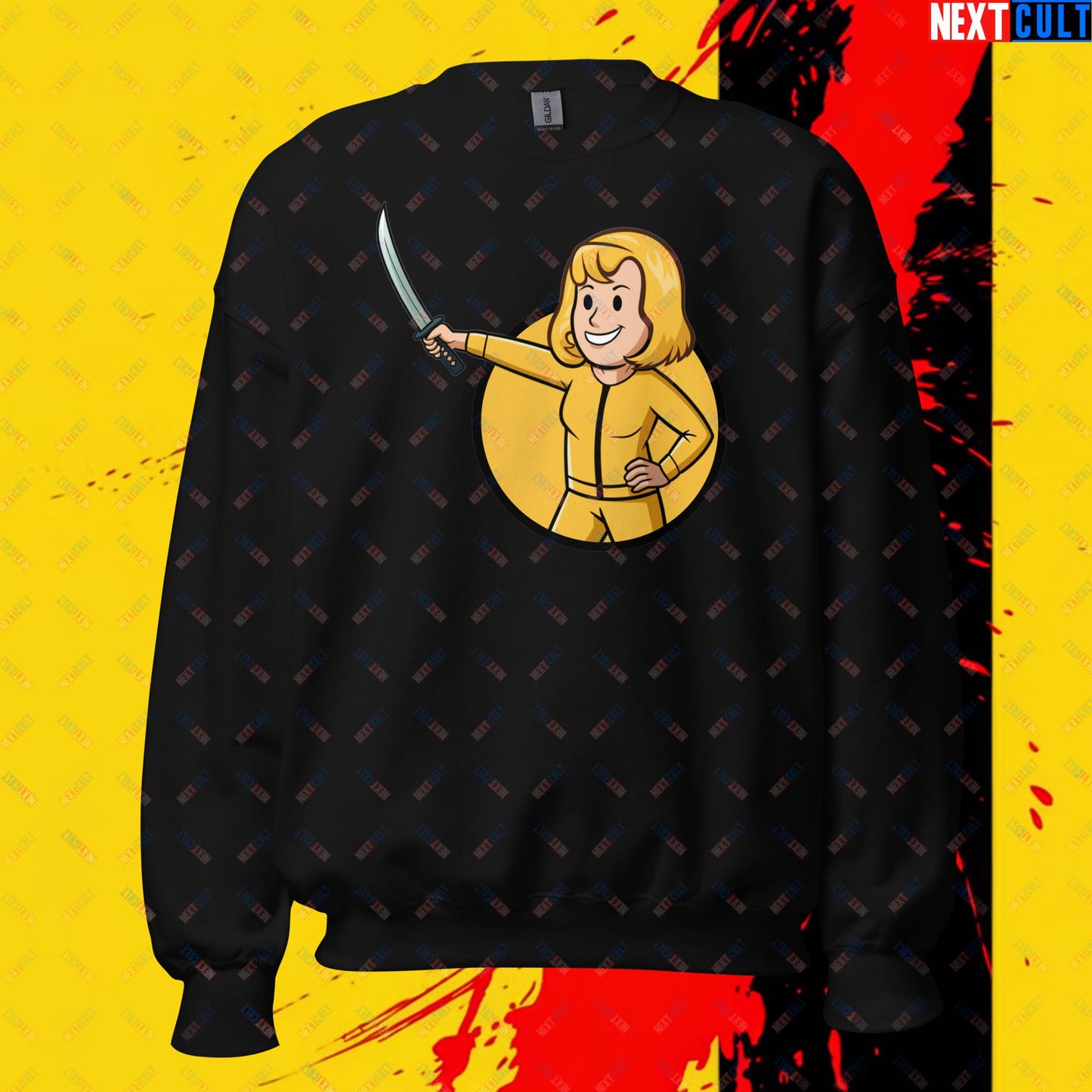 Kill Bill Vault Girl Fallout Funny Meme Cartoon Mashup Unisex Sweatshirt