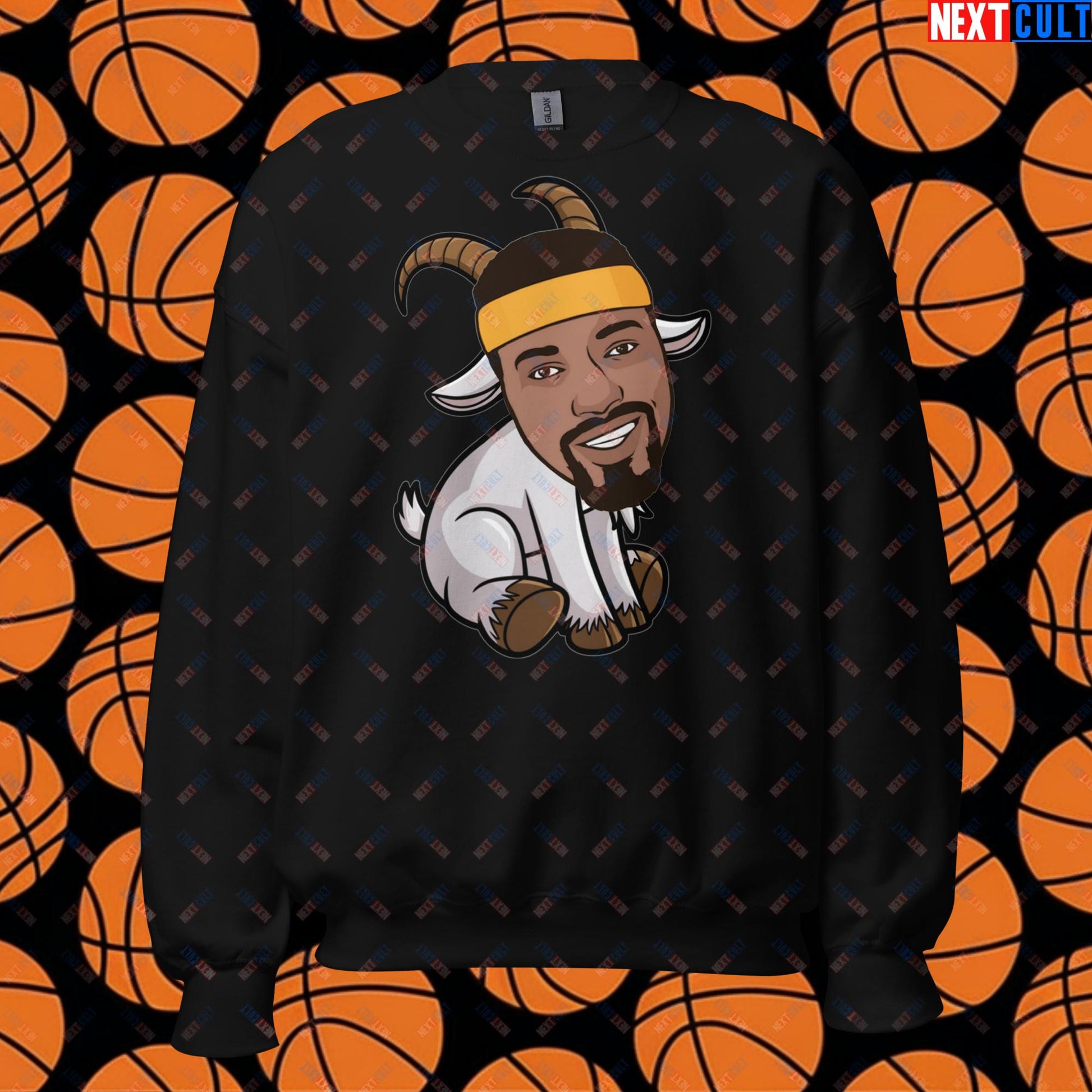 Wilt Chamberlain G.O.A.T. Sweatshirt - Funny Basketball Meme Jumper - Greatest of All Time Pullover for Basketball Fans - Perfect Gift for Wilt Chamberlain Fans Unisex Sweatshirt Black Sweatshirts Basketball G.O.A.T. Golden State Warriors Los Angeles Lakers NBA Philadelphia 76ers Wilt Chamberlain Next Cult Brand