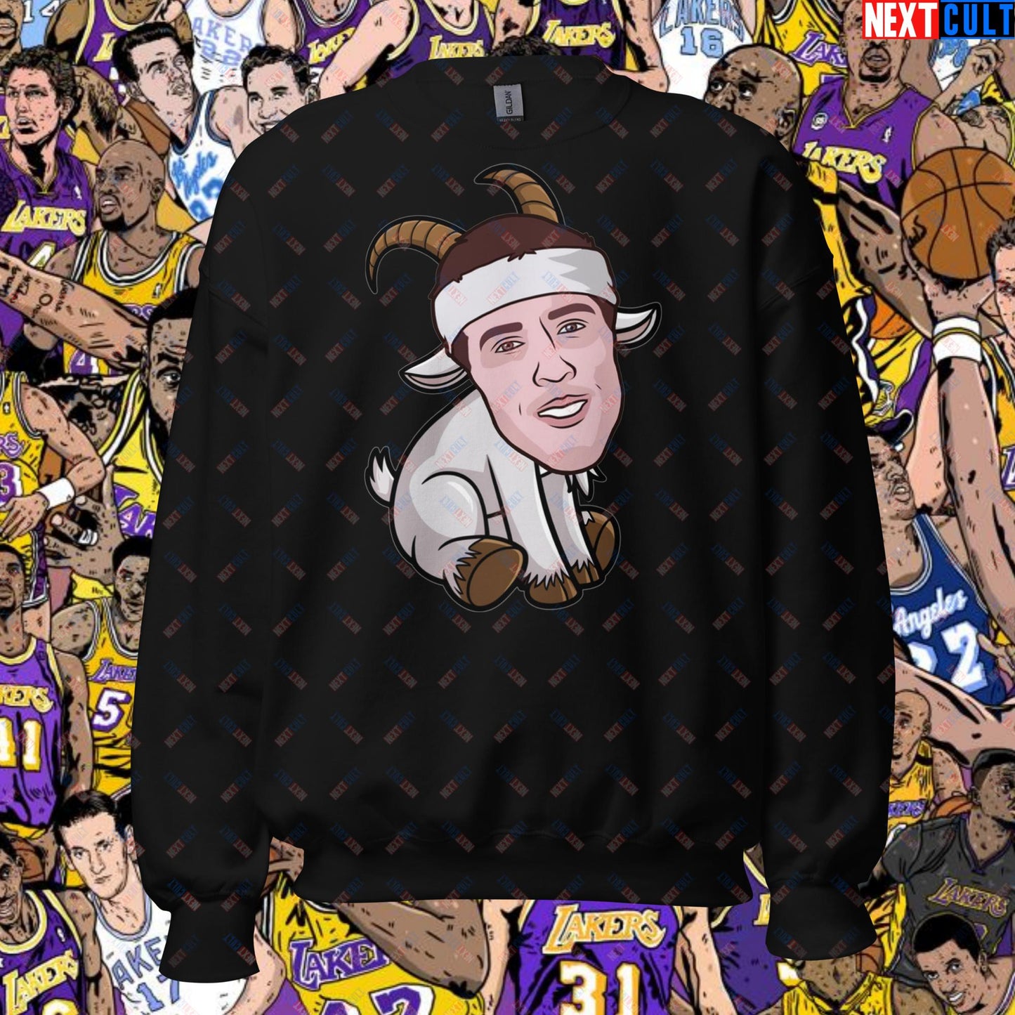 Austin Reaves G.O.A.T. Sweatshirt - Funny Basketball Meme Jumper - Greatest of All Time Pullover for Basketball Fans - Perfect Gift for Austin Reaves Fans Unisex Sweatshirt Black Sweatshirts Austin Reaves Basketball G.O.A.T. Los Angeles Lakers NBA Next Cult Brand